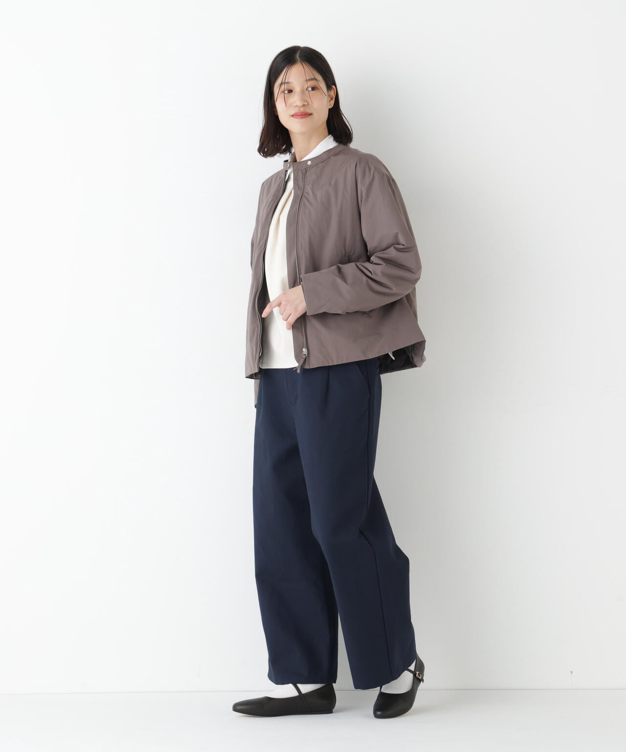 《洗える》チノガウチョパンツ