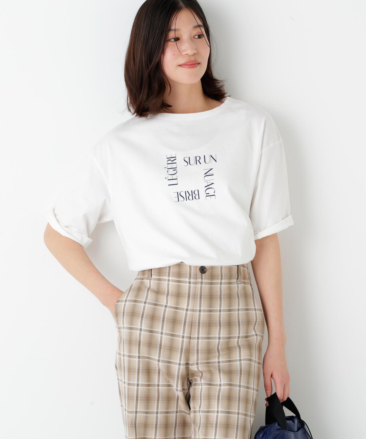 《リサイクル素材使用》ＴＳＵＮＡＧＵ ６分袖ロゴＴシャツ