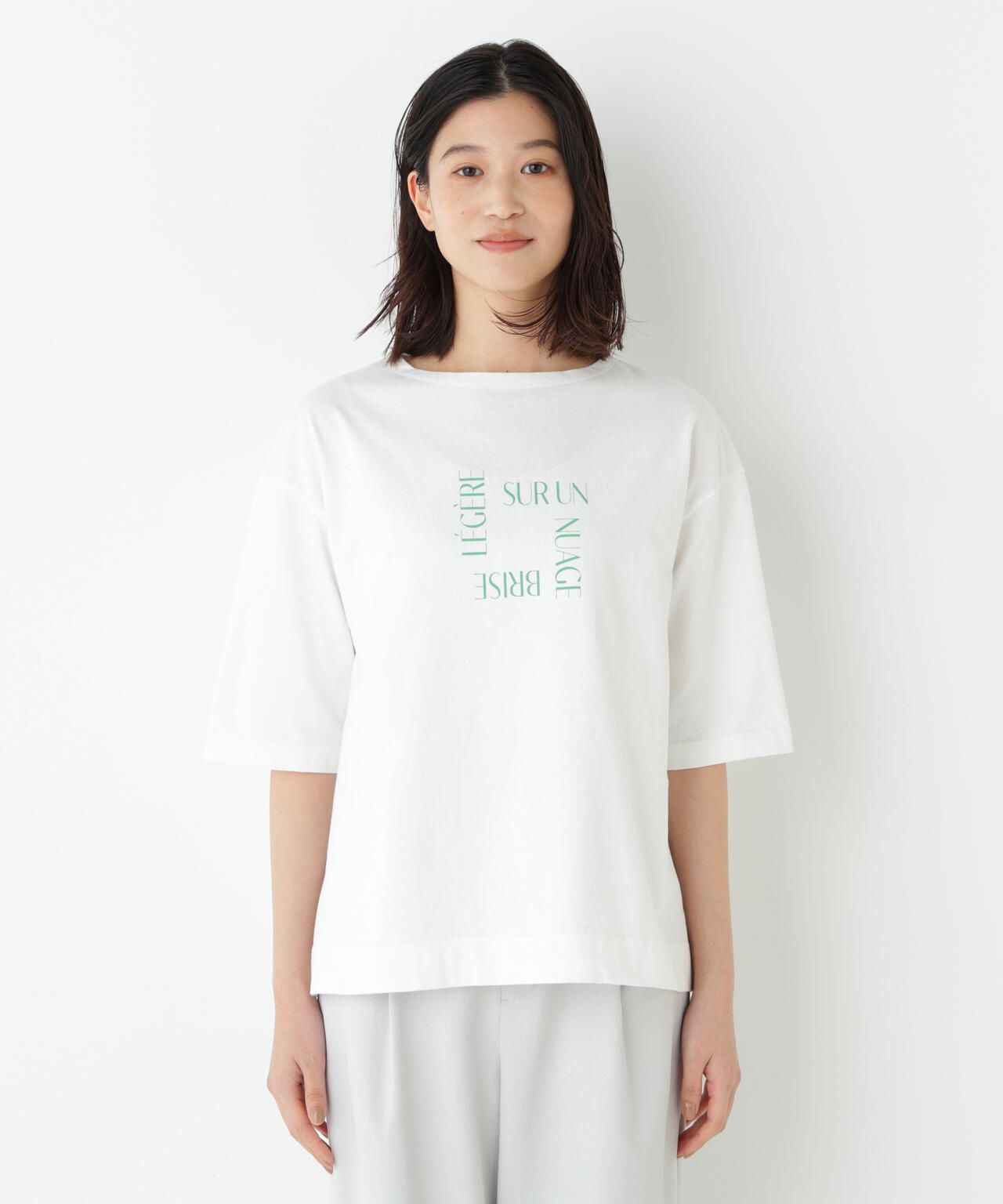 《リサイクル素材使用》ＴＳＵＮＡＧＵ ６分袖ロゴＴシャツ