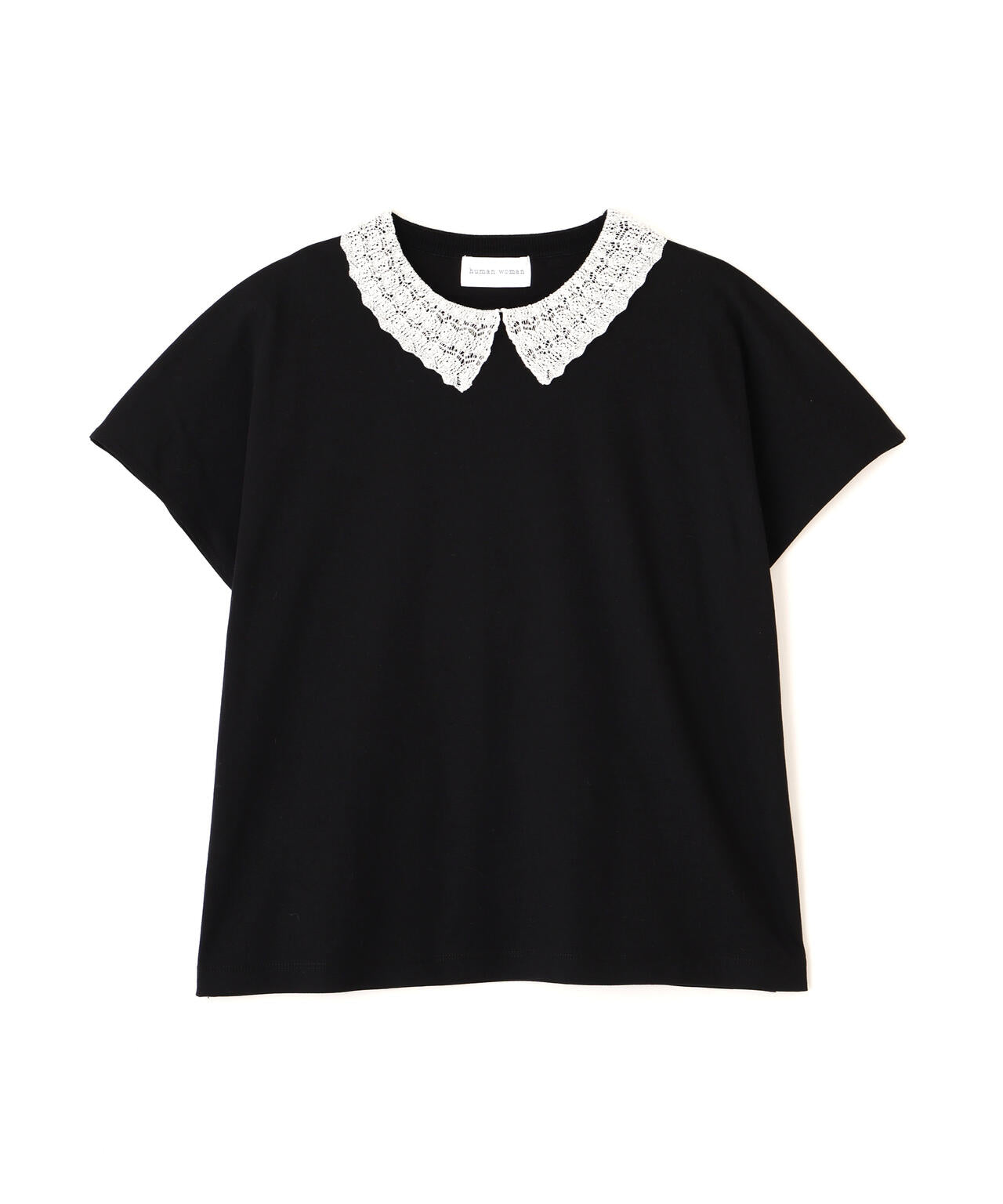 《大人気追加生産》レース衿スムースＴシャツ