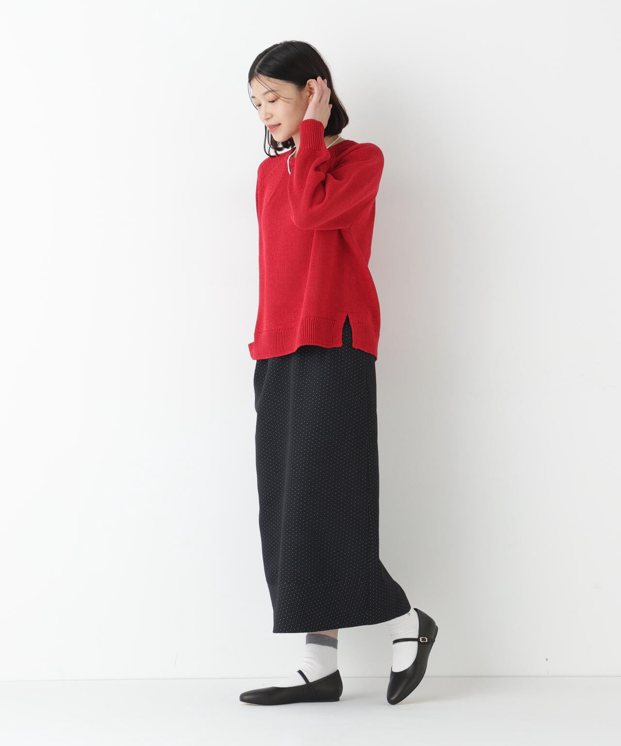 ≪定番 / 洗える≫ギマコットン求心ニットプルオーバー