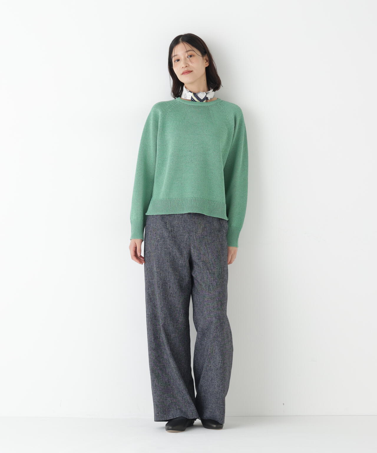 ≪定番 / 洗える≫ギマコットン求心ニットプルオーバー