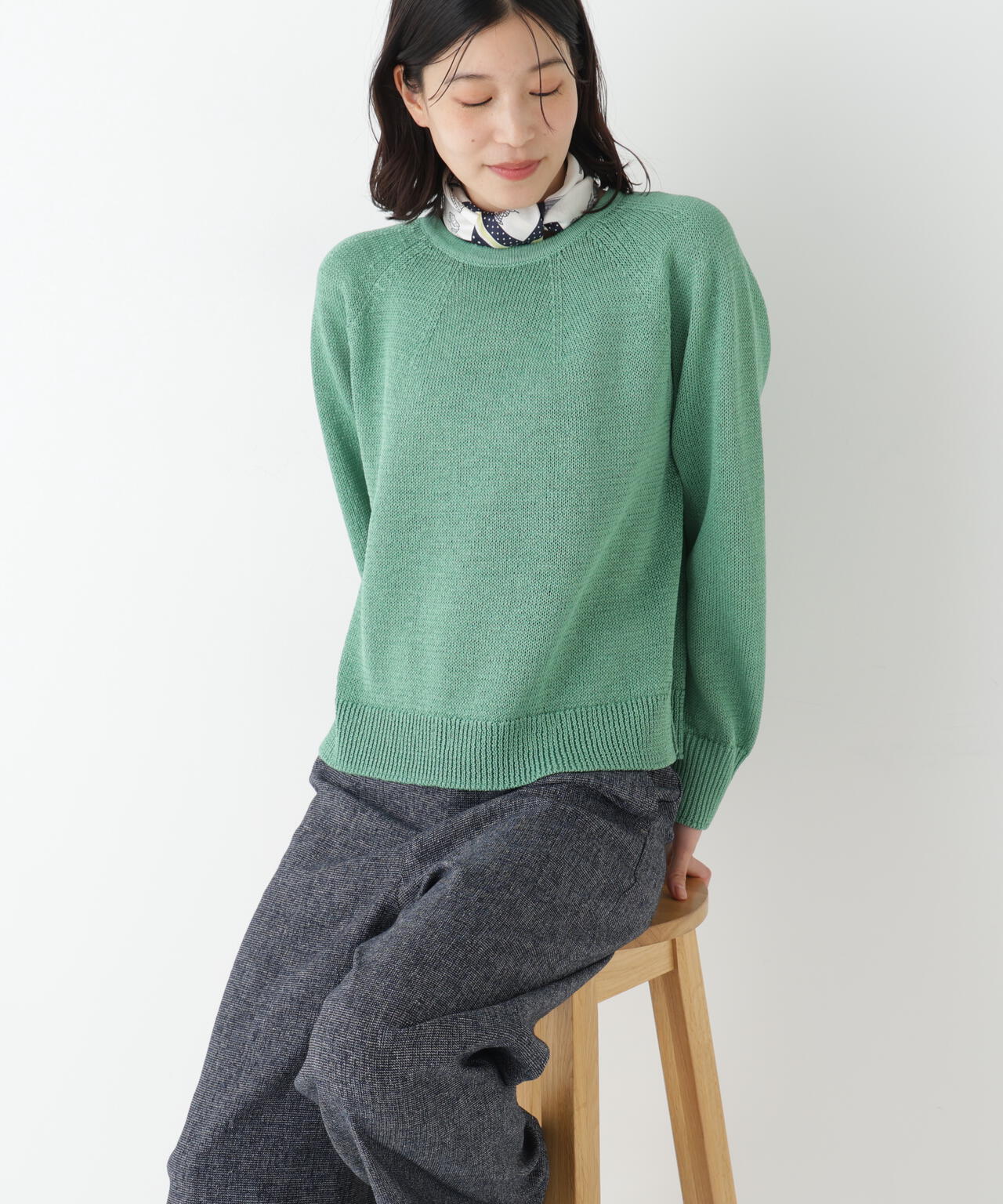 ≪定番 / 洗える≫ギマコットン求心ニットプルオーバー