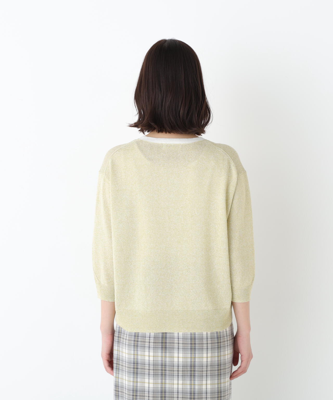 《名品 / 洗える》ペーパーヤーンクルーネックプルオーバー