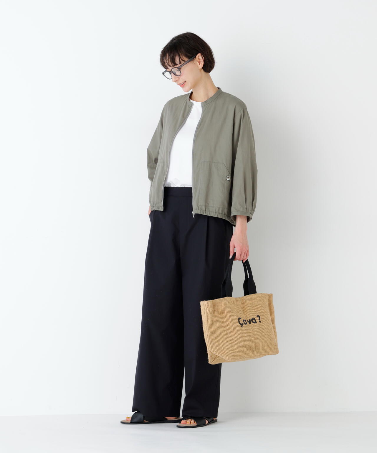 《ＦＡＢＲＩＣＯコラボ》ジュートトートバッグ　Ｍサイズ
