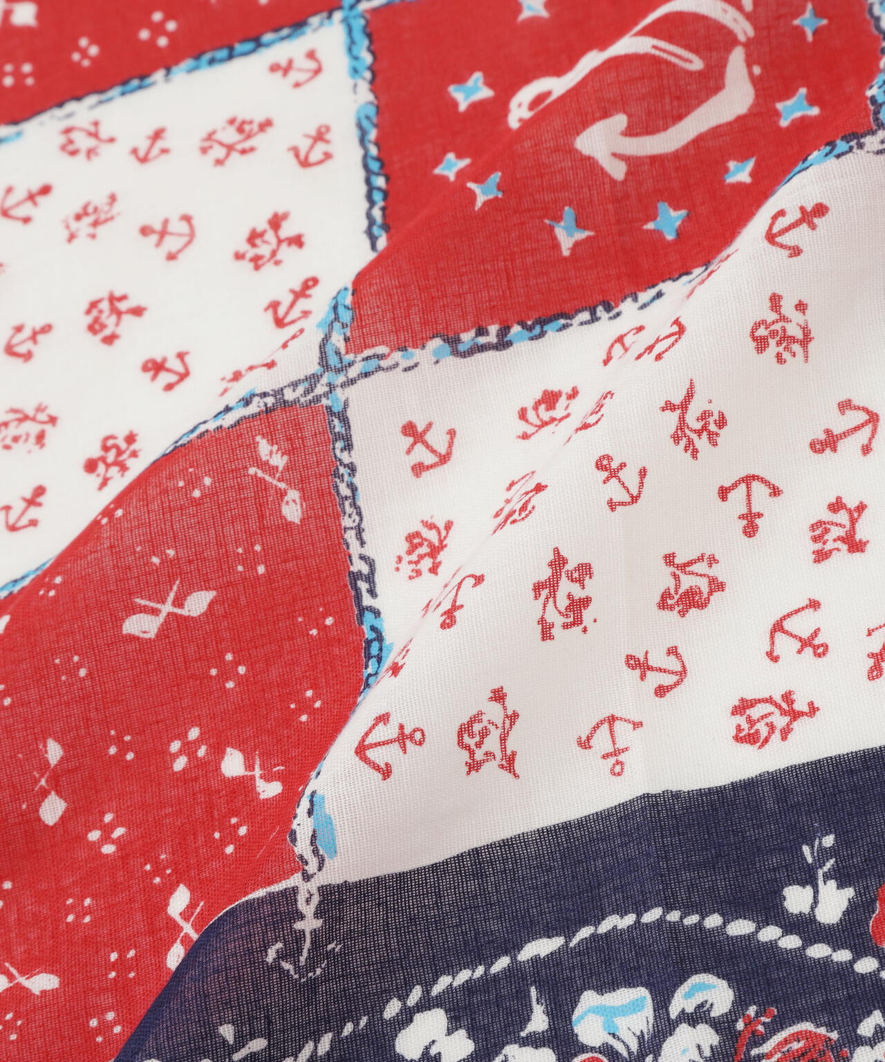 《ＮＡＴＩＣ》コットンガーゼバンダナ 人魚モチーフ