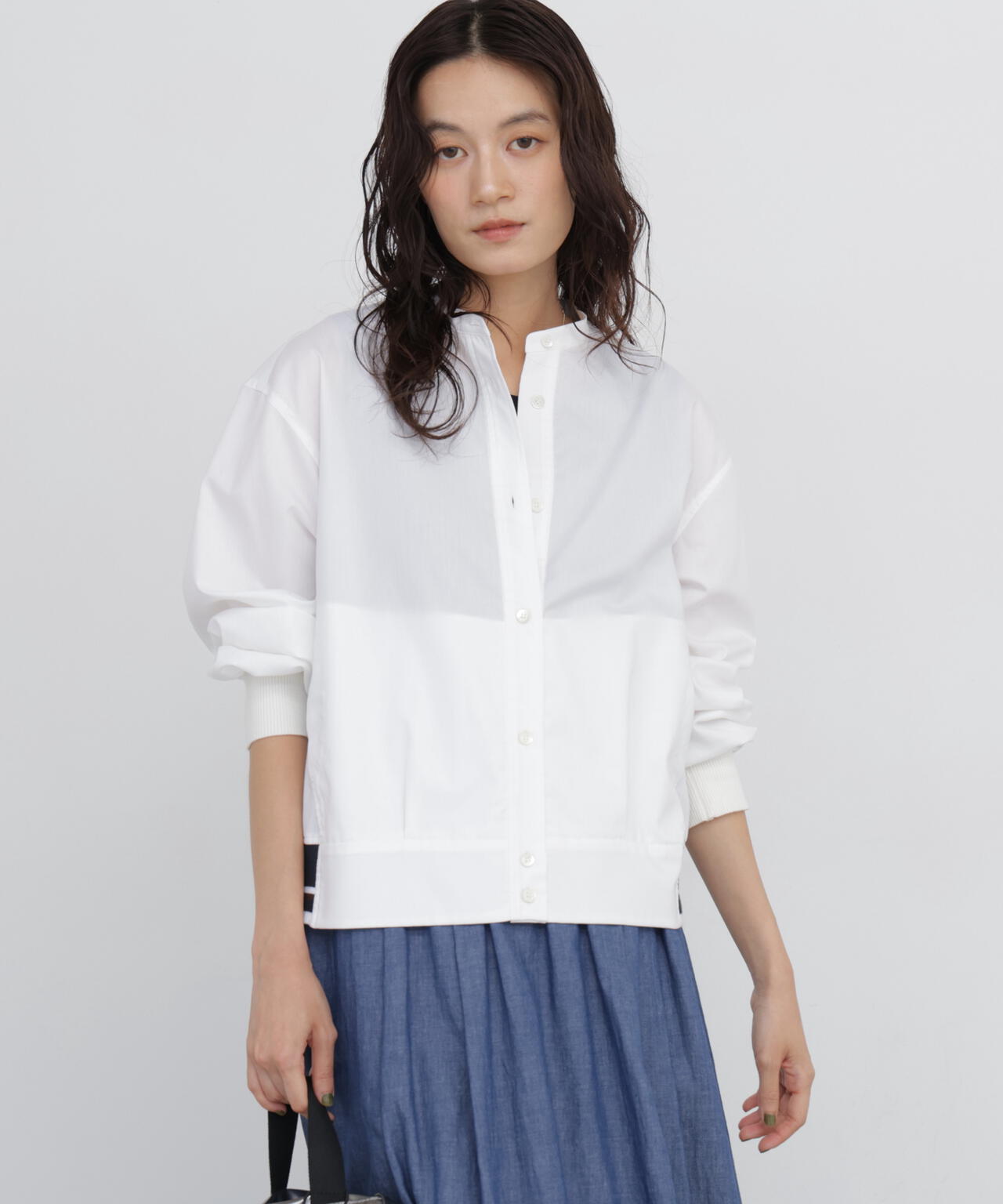 《洗える》ピンポイントオックスリブ付きシャツ