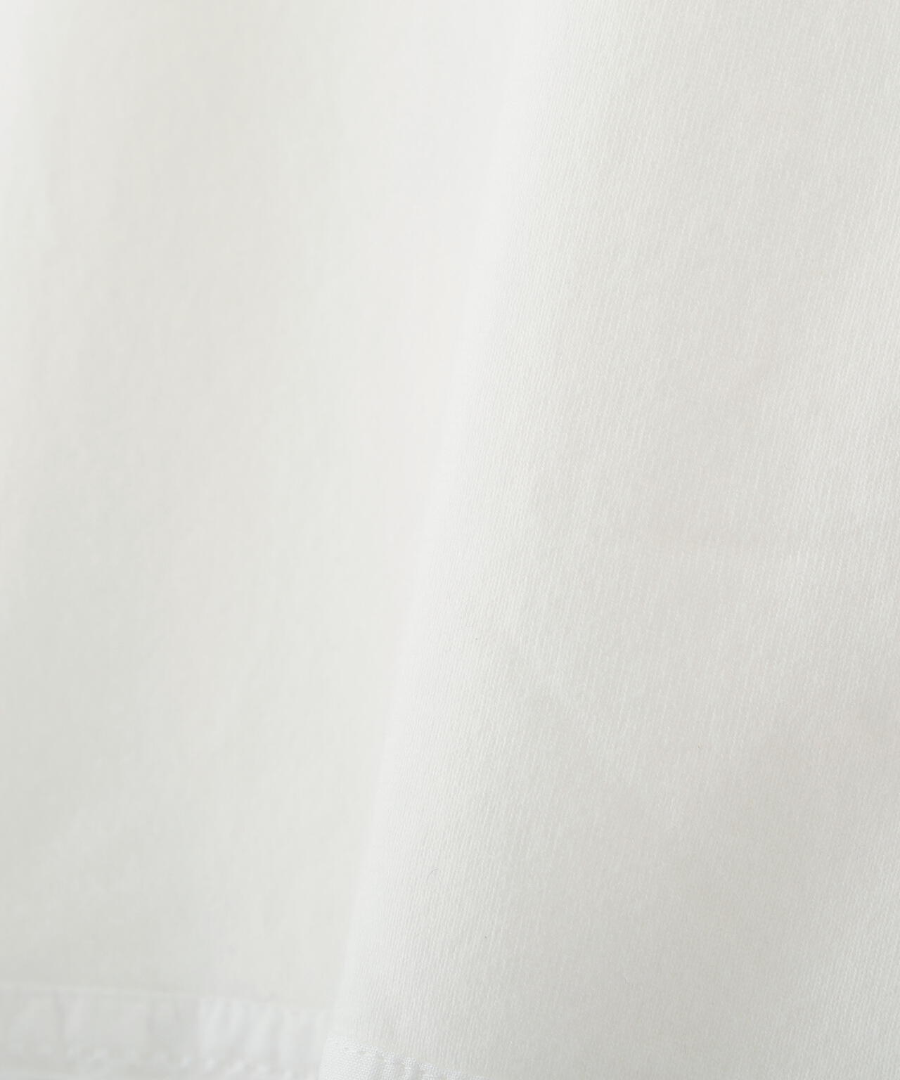 《洗える》コットンレースドッキング カットソー