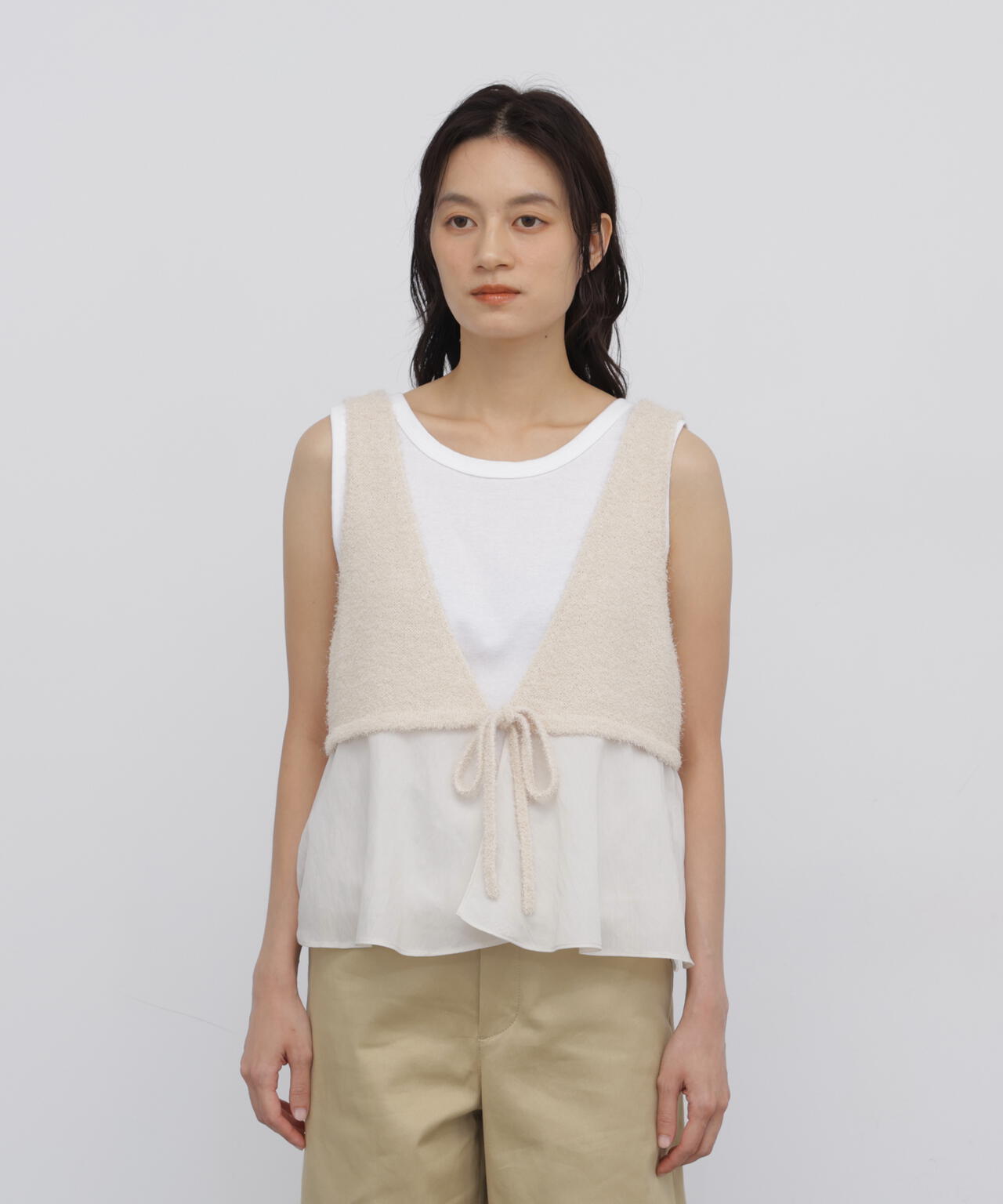 165cm/B:77cm/W:57cm/H:79cm 着用サイズ：M
