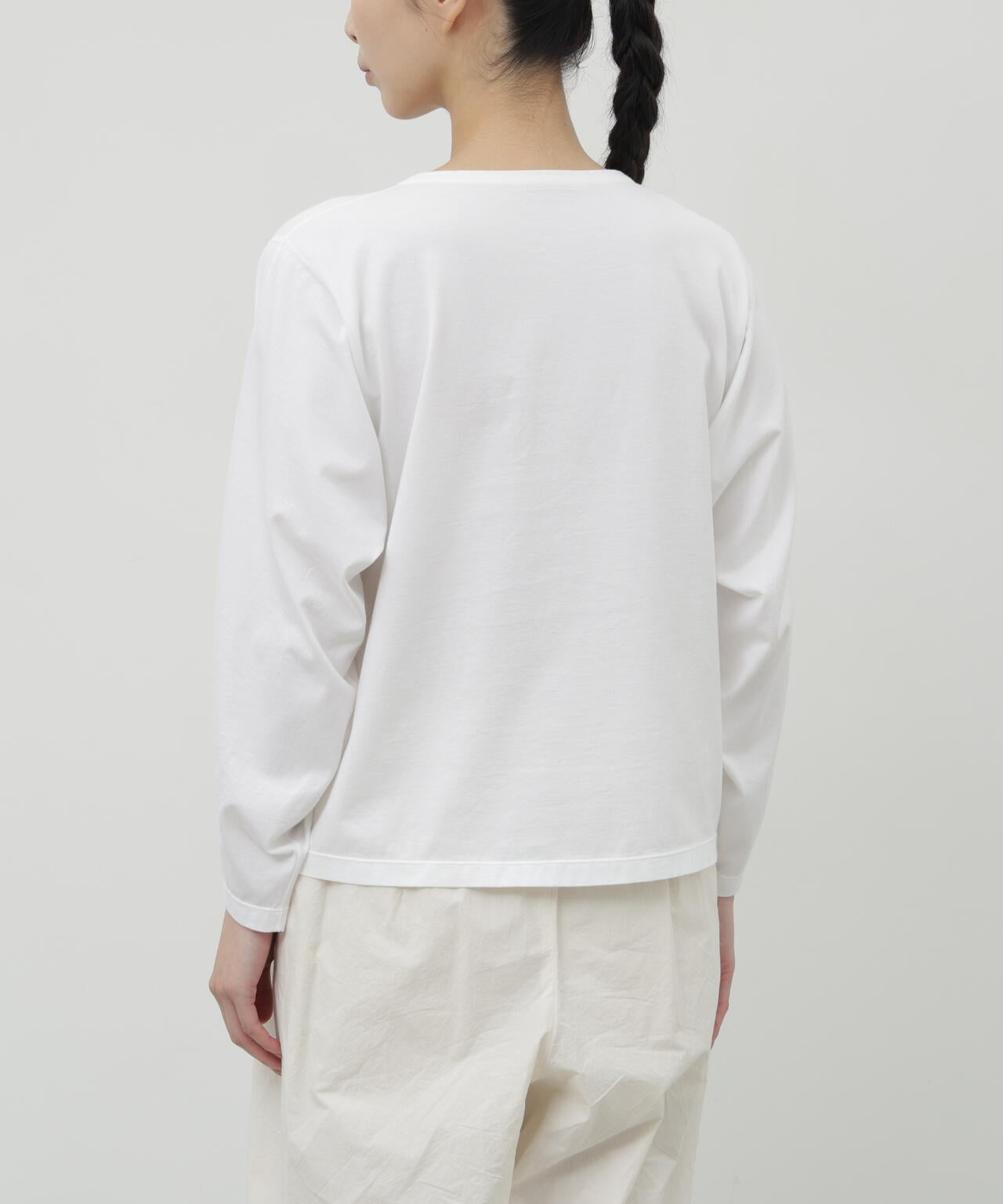 《HIRAKIBA》スリーブ　ソフトタッチコットン天竺九分袖Tシャツ