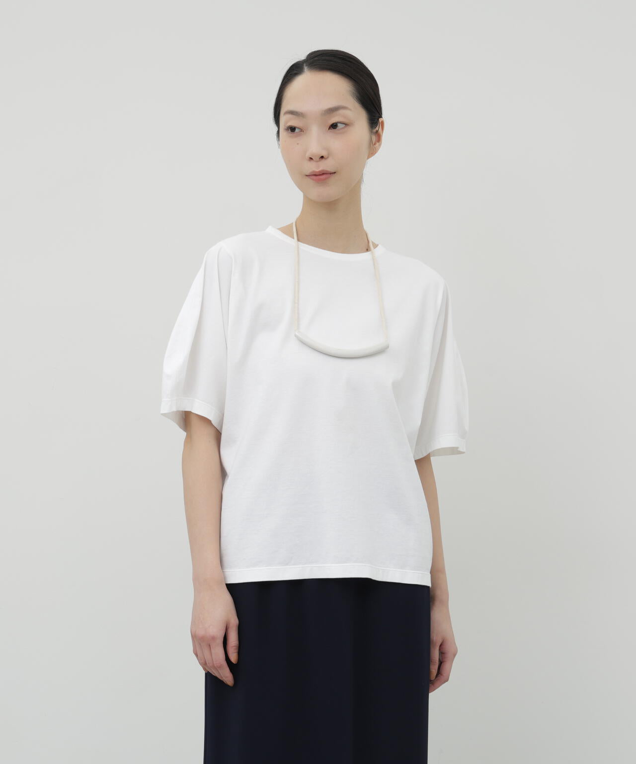 HIRAKIBAスリーブソフトタッチコットン天竺半袖Tシャツ