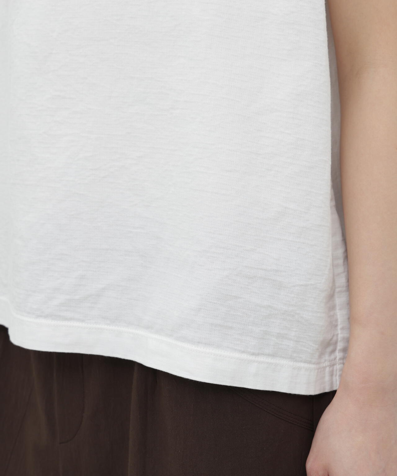 二重ガーゼノースリーブTシャツ