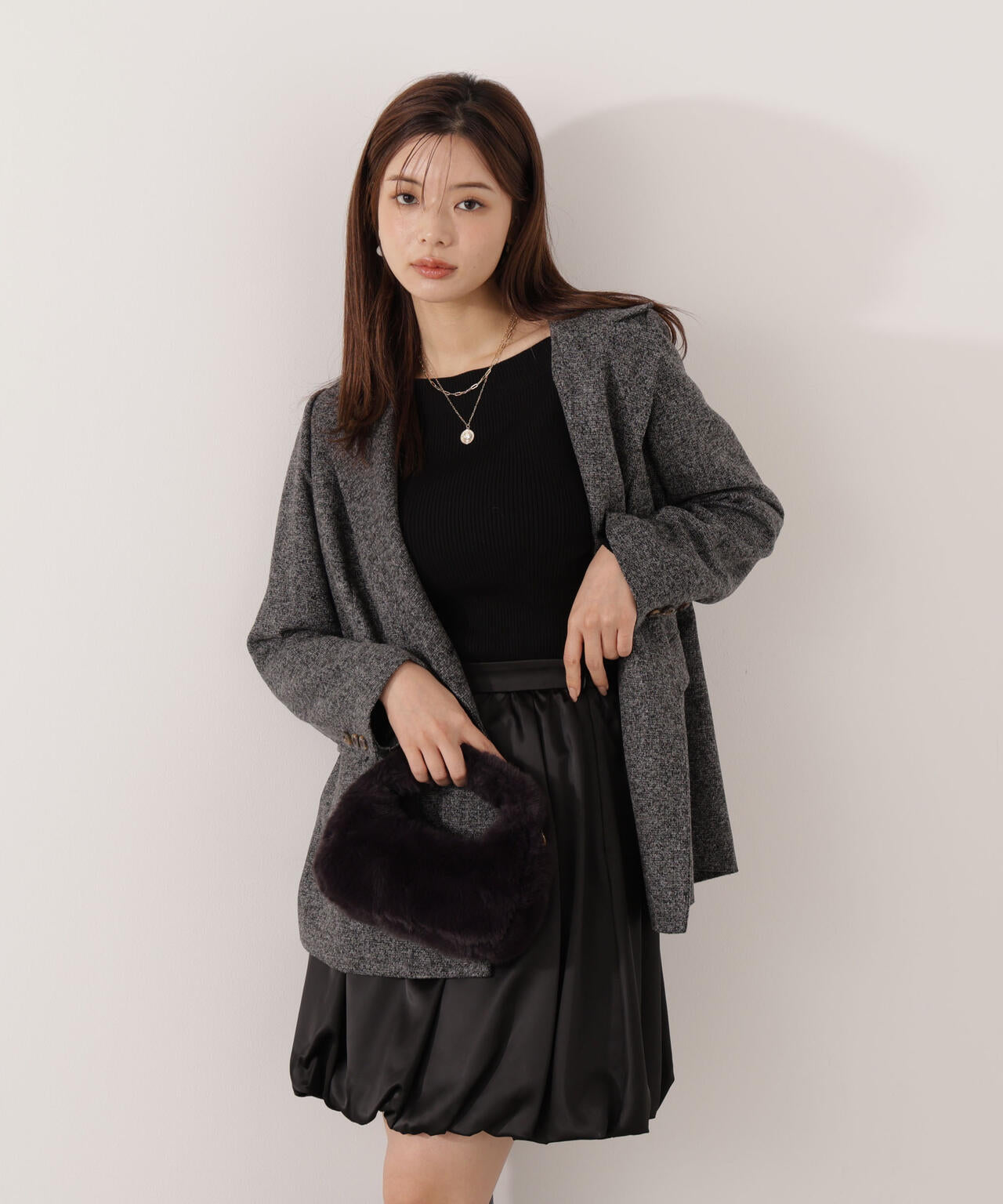 【青島心さん着用】＜ウォッシャブル＞バルーンミニスカート