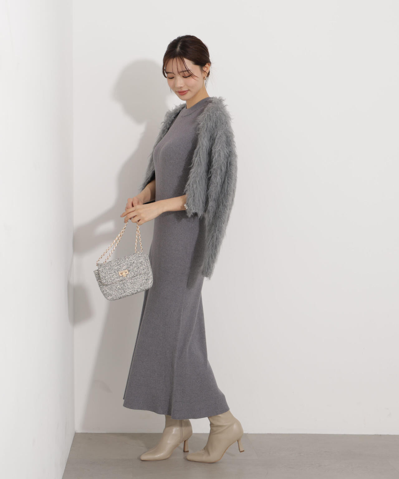 シャギーカーデニットセットアップ