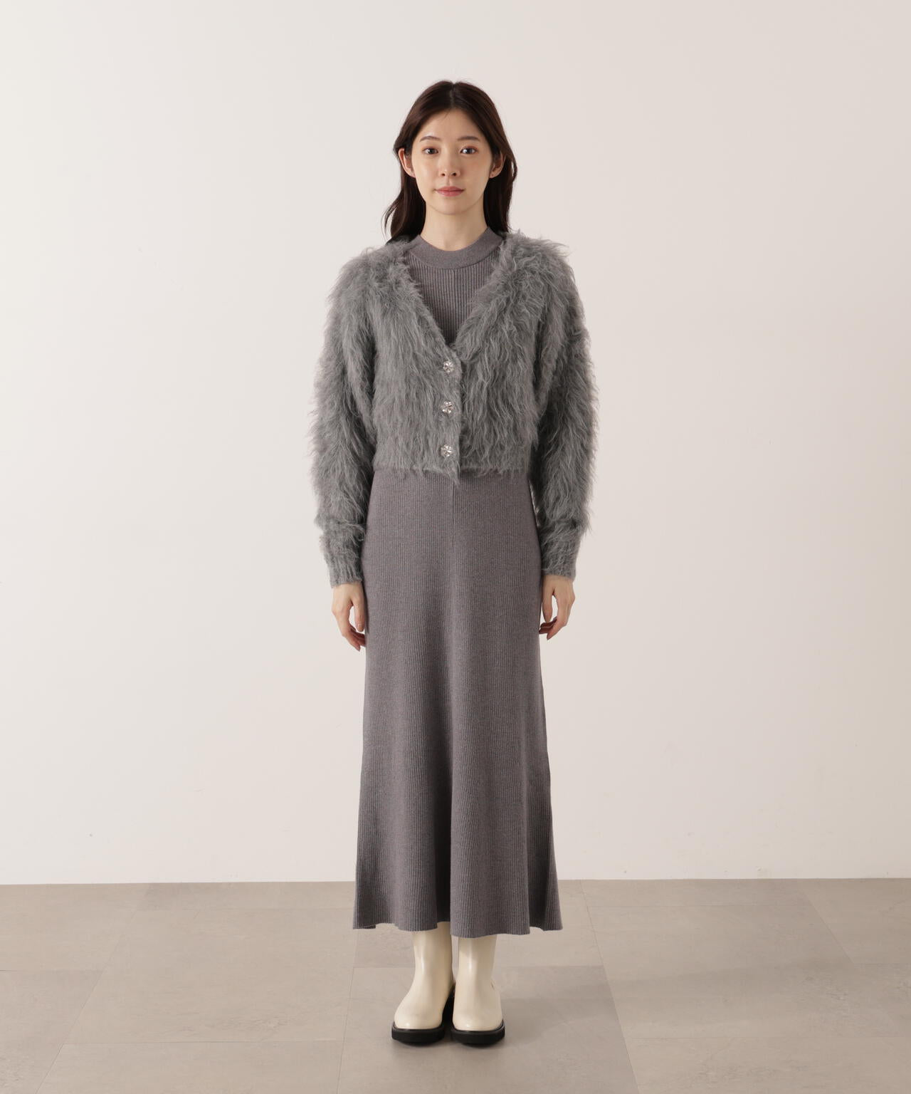シャギーカーデニットセットアップ