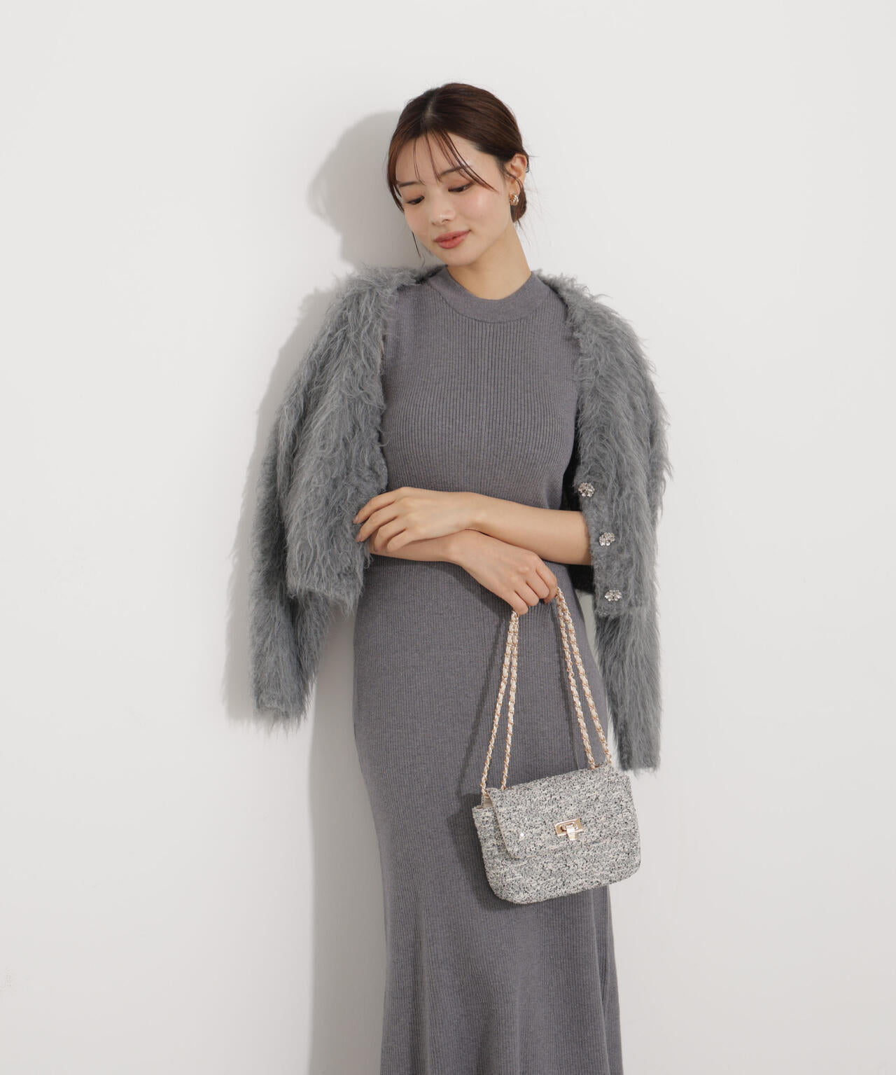 シャギーカーデニットセットアップ