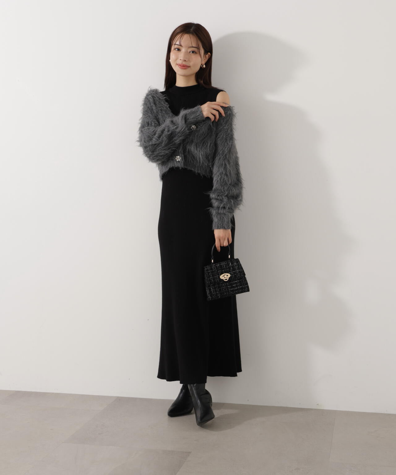 シャギーカーデニットセットアップ