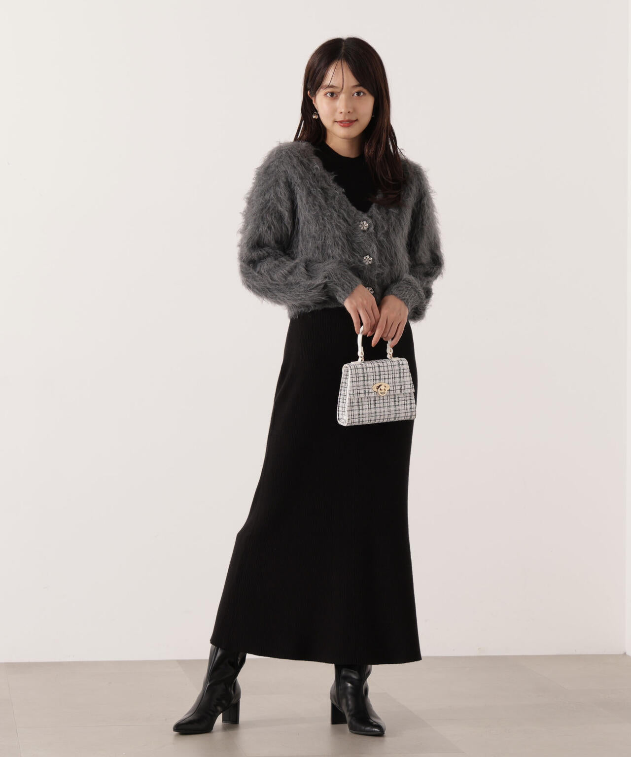 シャギーカーデニットセットアップ