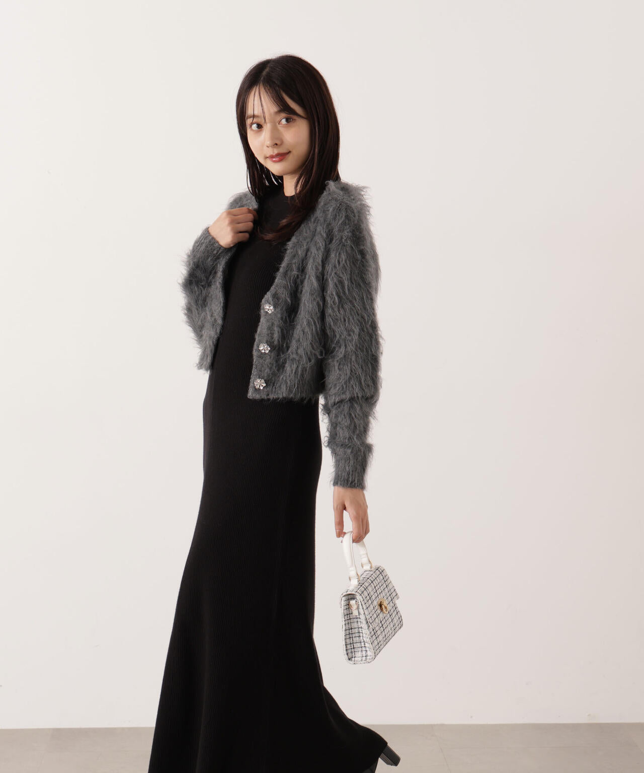 シャギーカーデニットセットアップ