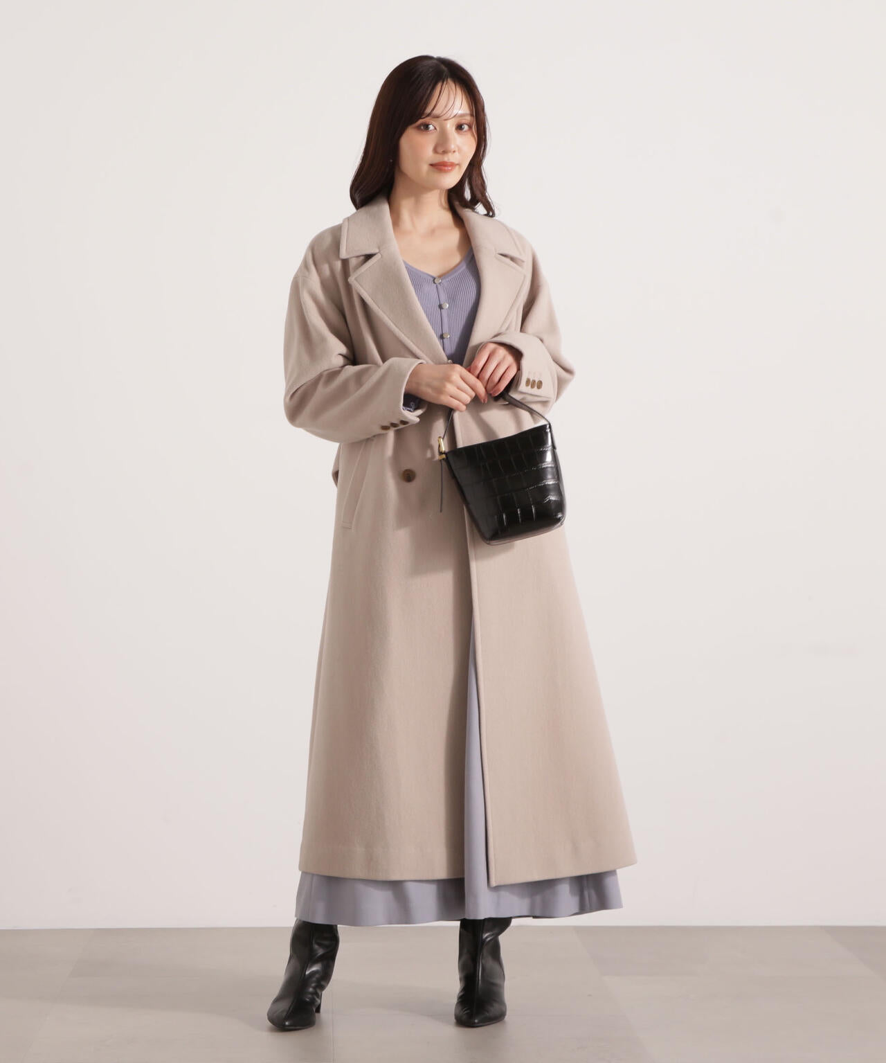 【加藤栞さん着用】ダブル釦チェスターコート