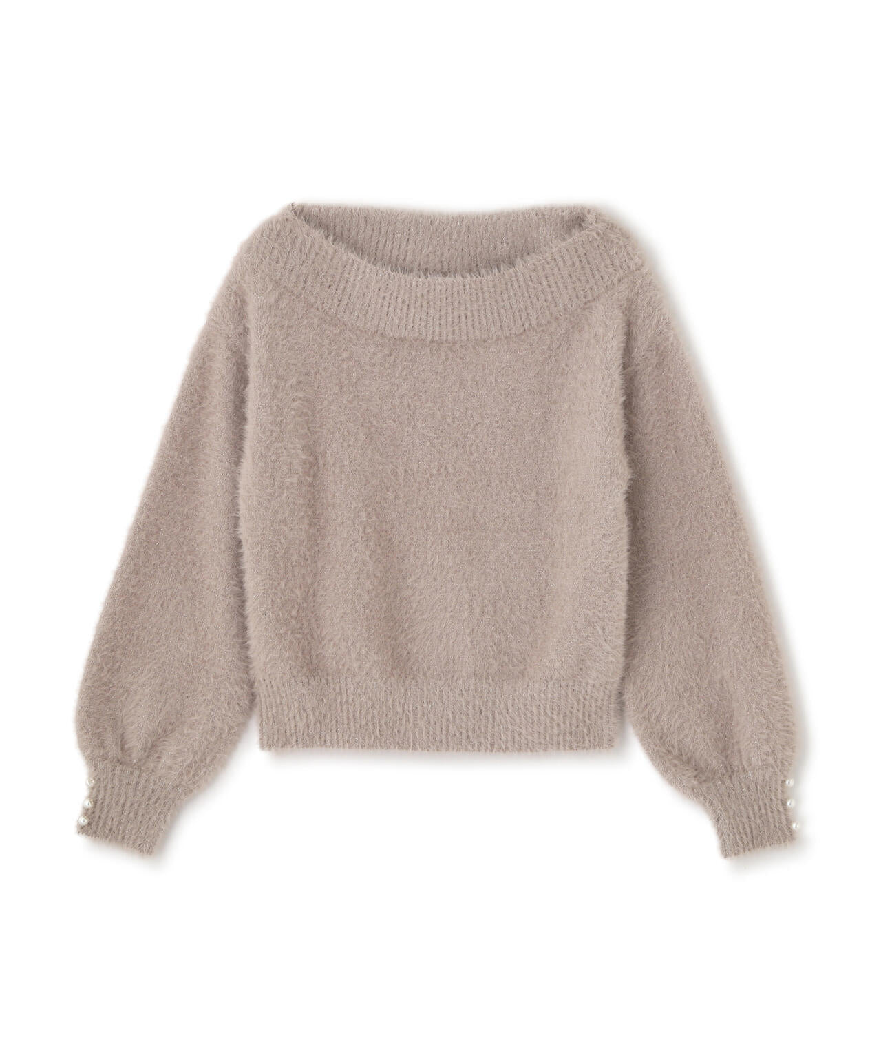 【加藤栞さん着用】ミニシャギーオフショルニット【ネイビー：WEB・一部店舗限定】