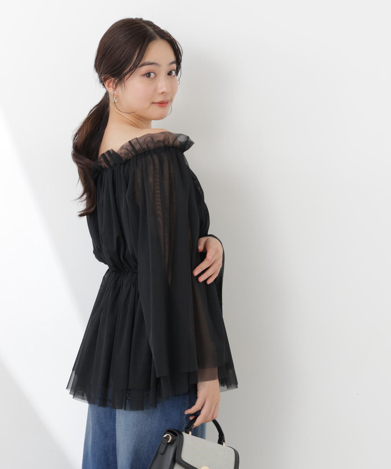 model：165cm B:82 W:59 H:86 S:25cm 着用サイズ：M