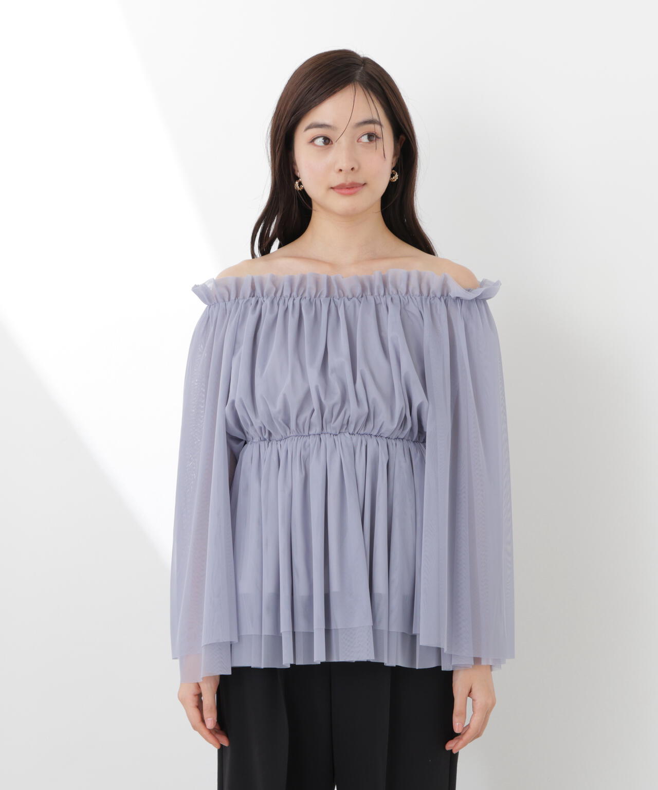 model：165cm B:82 W:59 H:86 S:25cm 着用サイズ：M