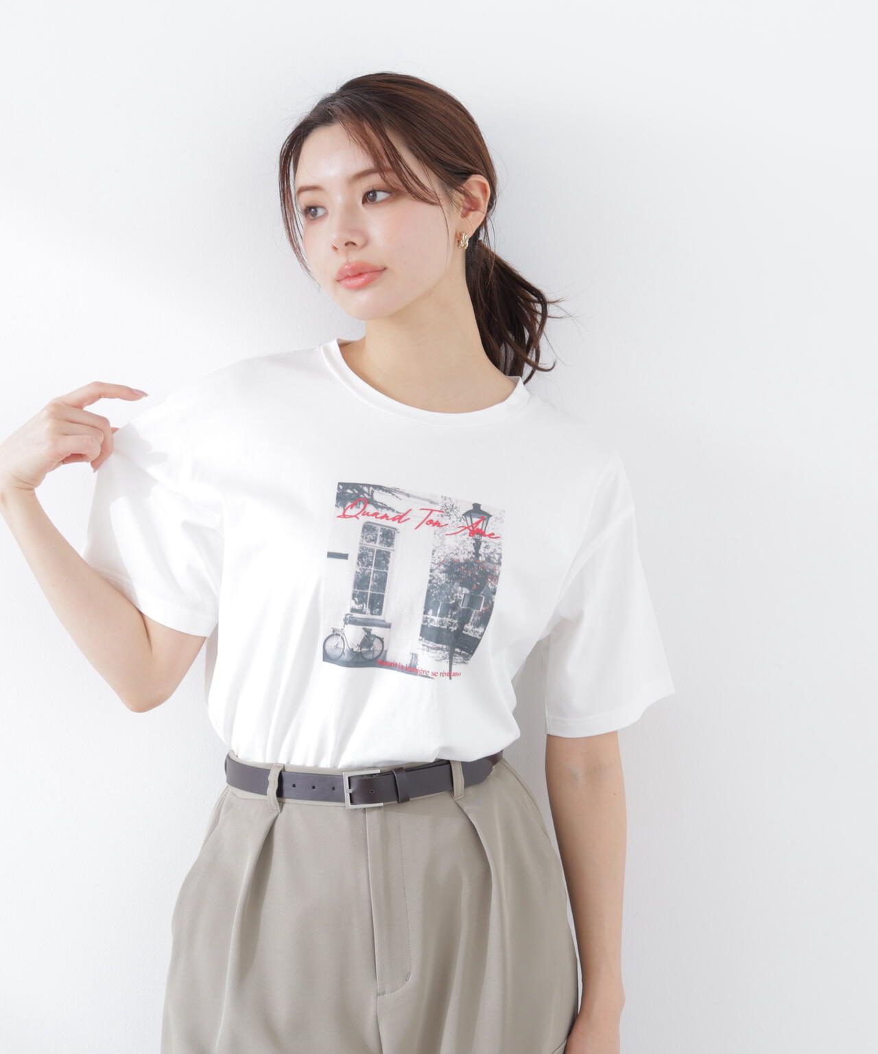 〈a/mie〉フォトプリントT