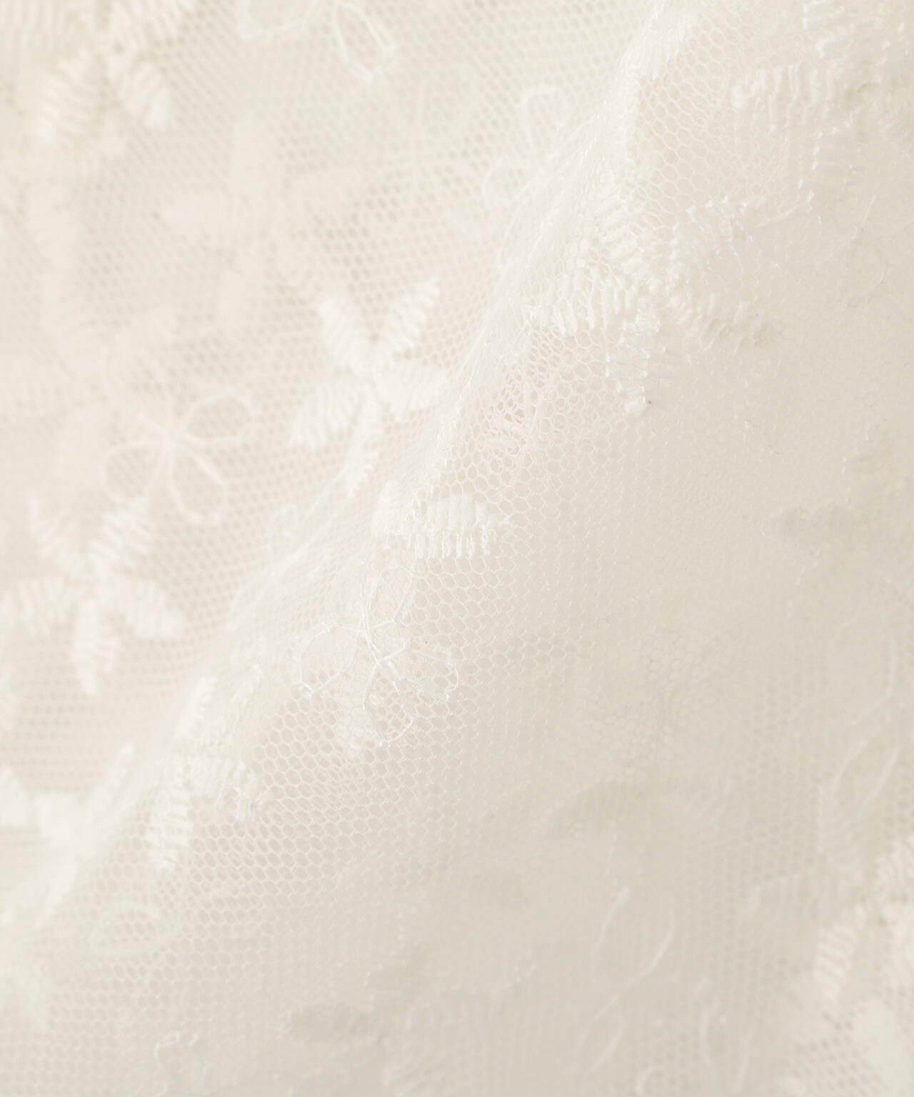 《EDIT COLOGNE》レーススカーフ付きリブニット【ホワイト×ブラックボーダー：official site・ZOZO・一部店舗限定】