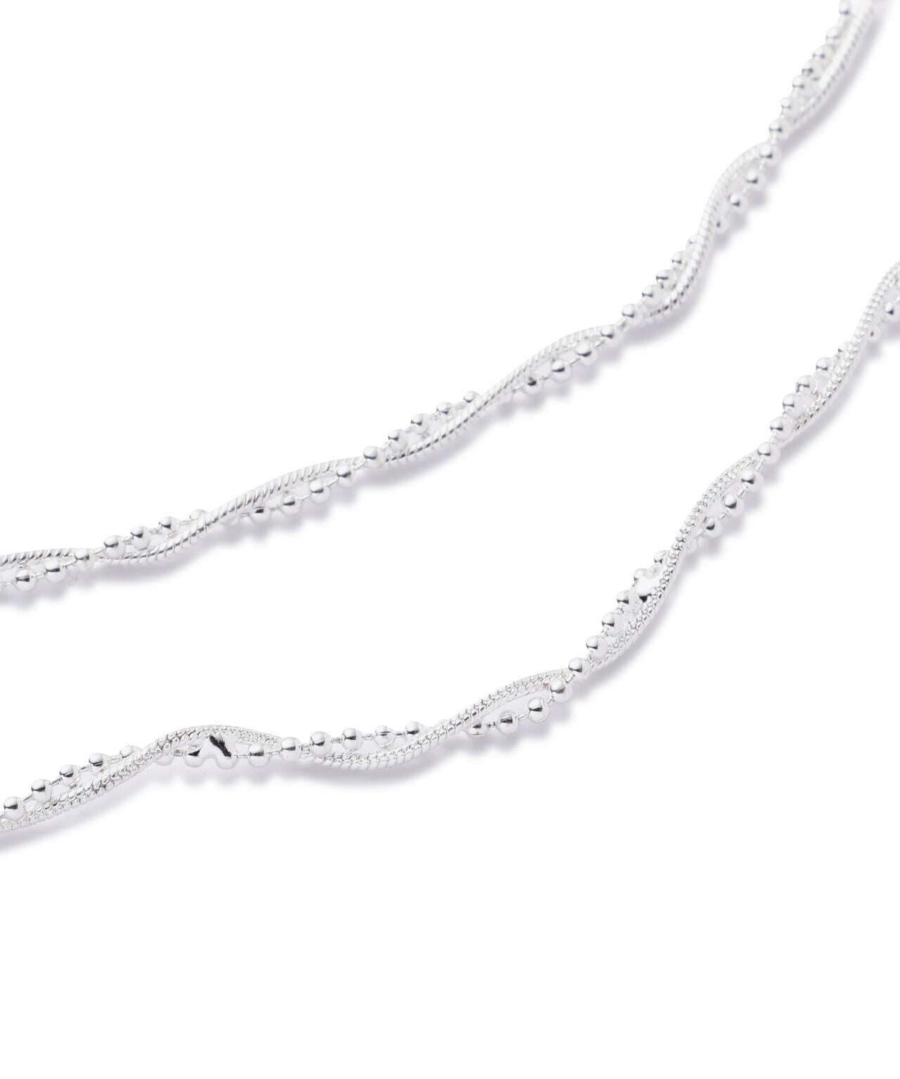ボール2連チェーンネックレス