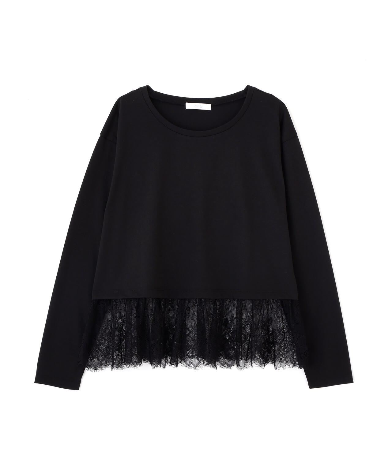 ＜a/mie＞レースヘム長袖Tシャツ