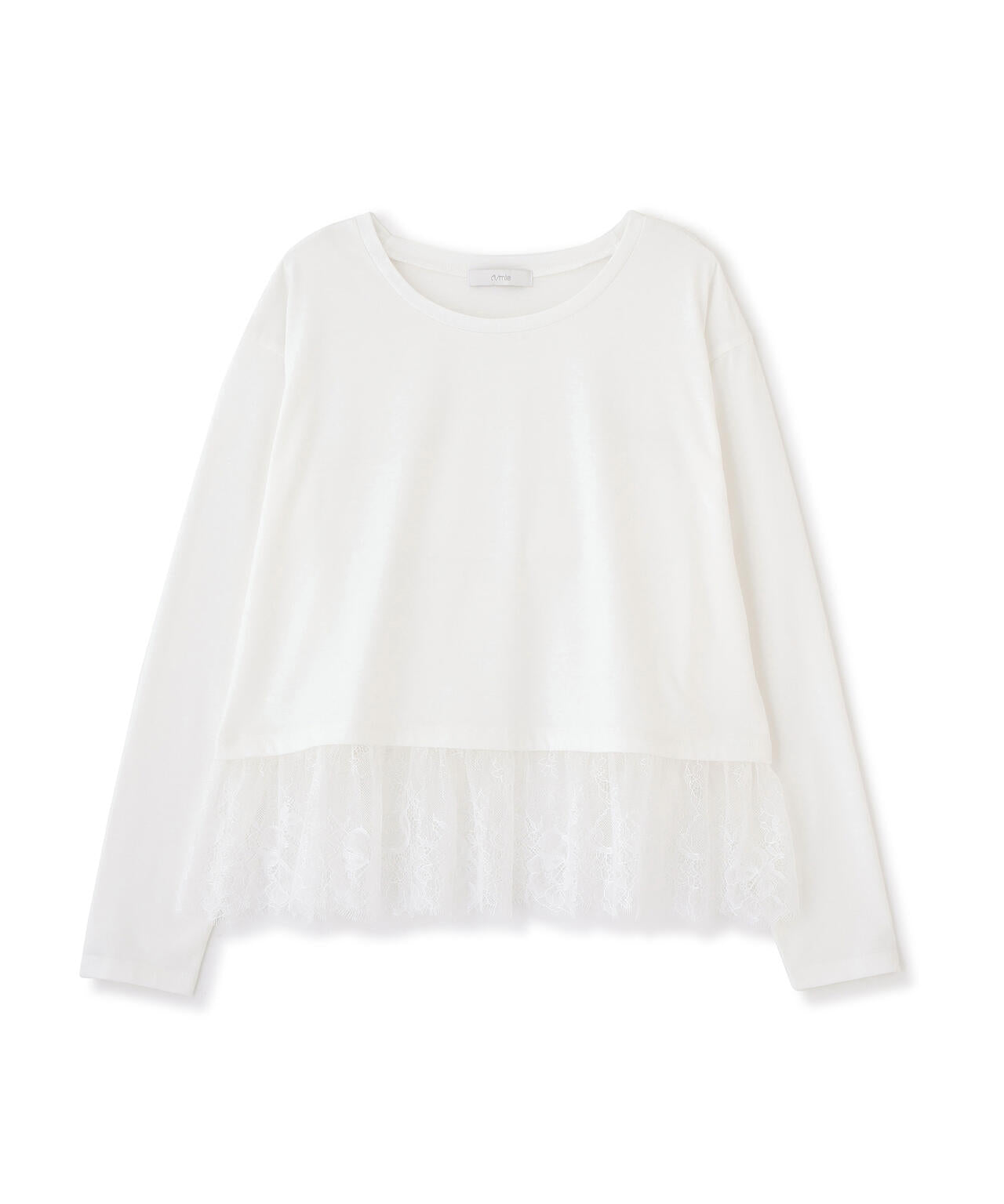 ＜a/mie＞レースヘム長袖Tシャツ