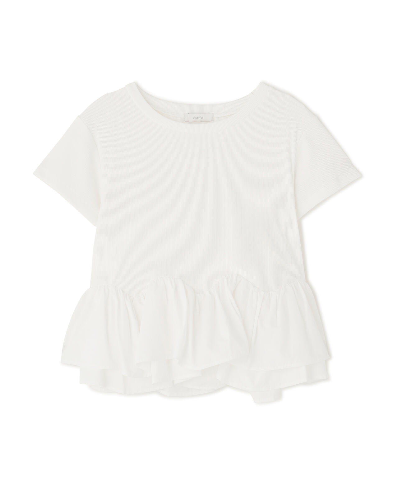 〈a/mie〉ホイップフリルTシャツ