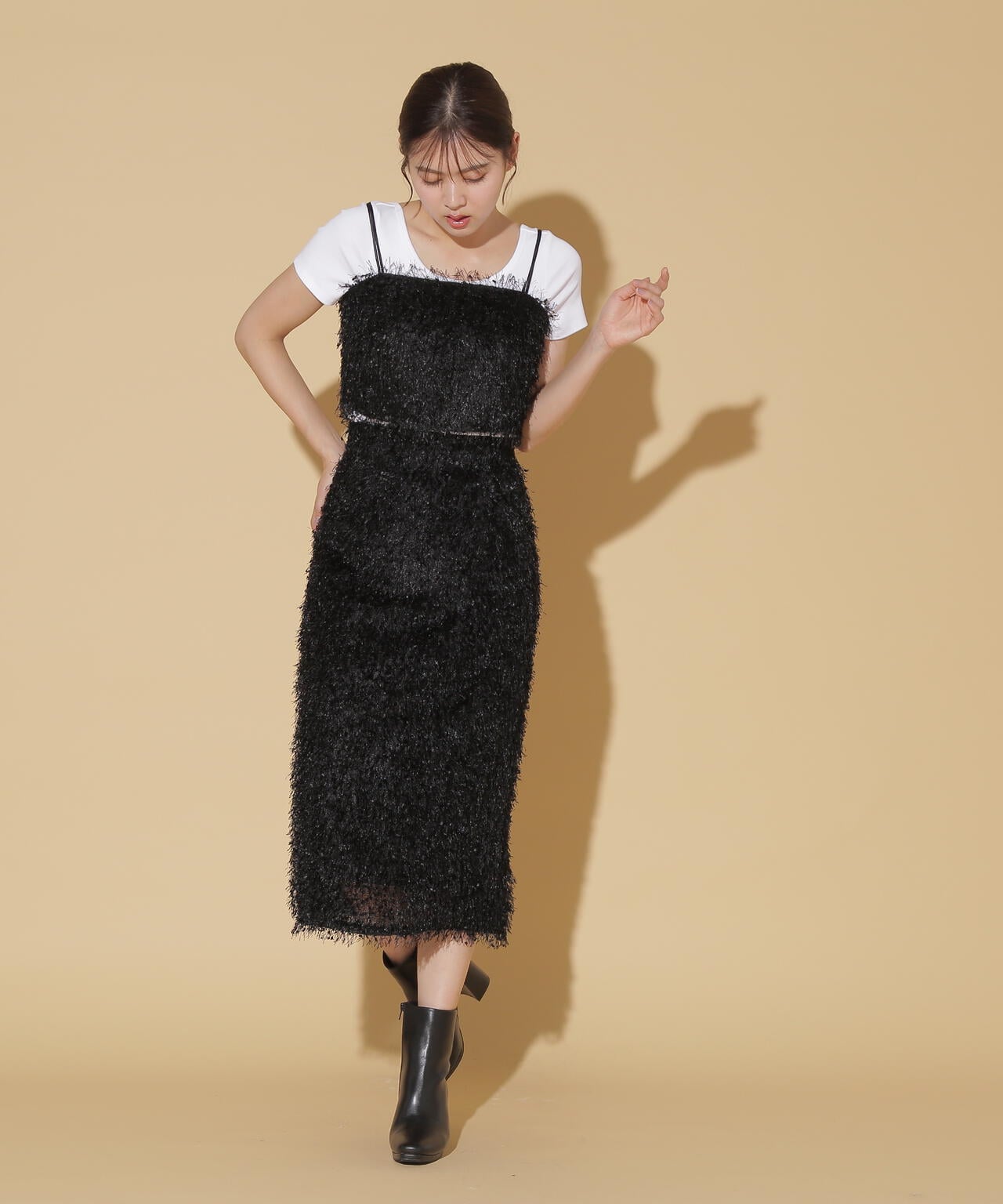 ストレッチファンシーヤーンビスチェ
