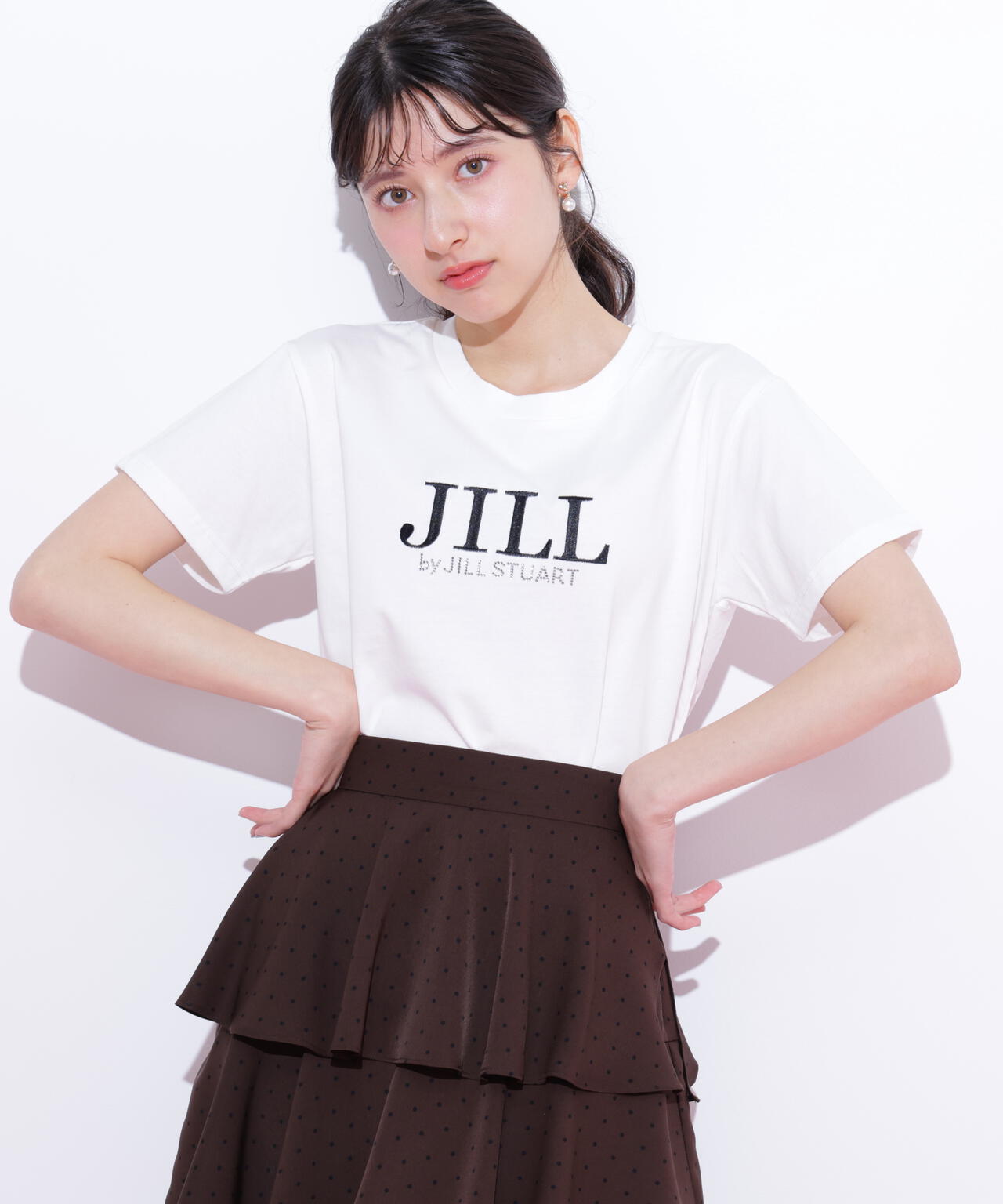 オーガニックコットン刺繍＆ホットフィットロゴTシャツ