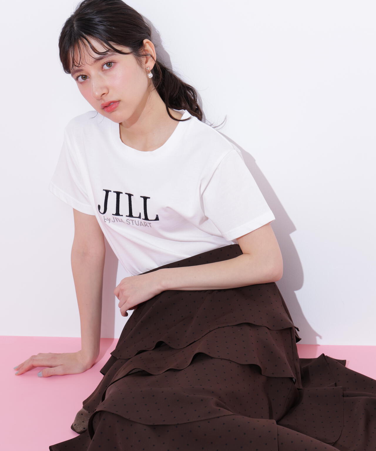 オーガニックコットン刺繍＆ホットフィットロゴTシャツ