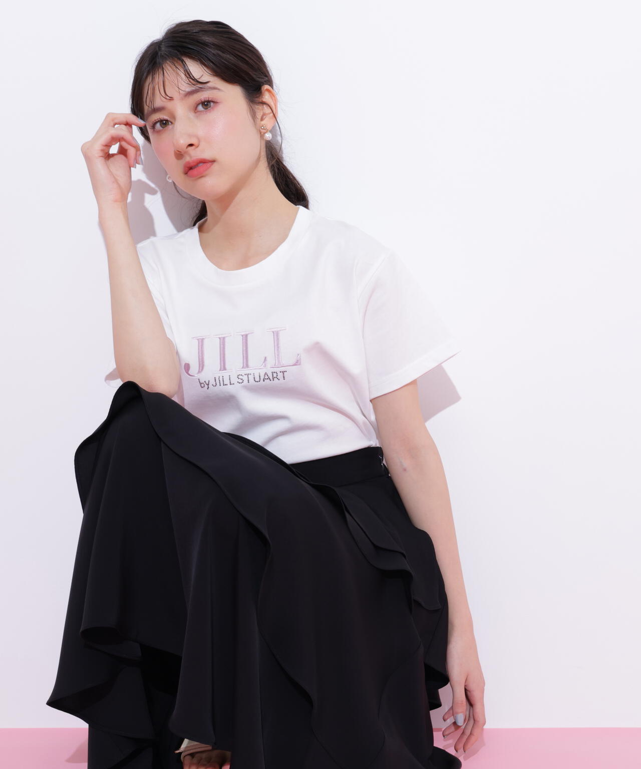 オーガニックコットン刺繍＆ホットフィットロゴTシャツ