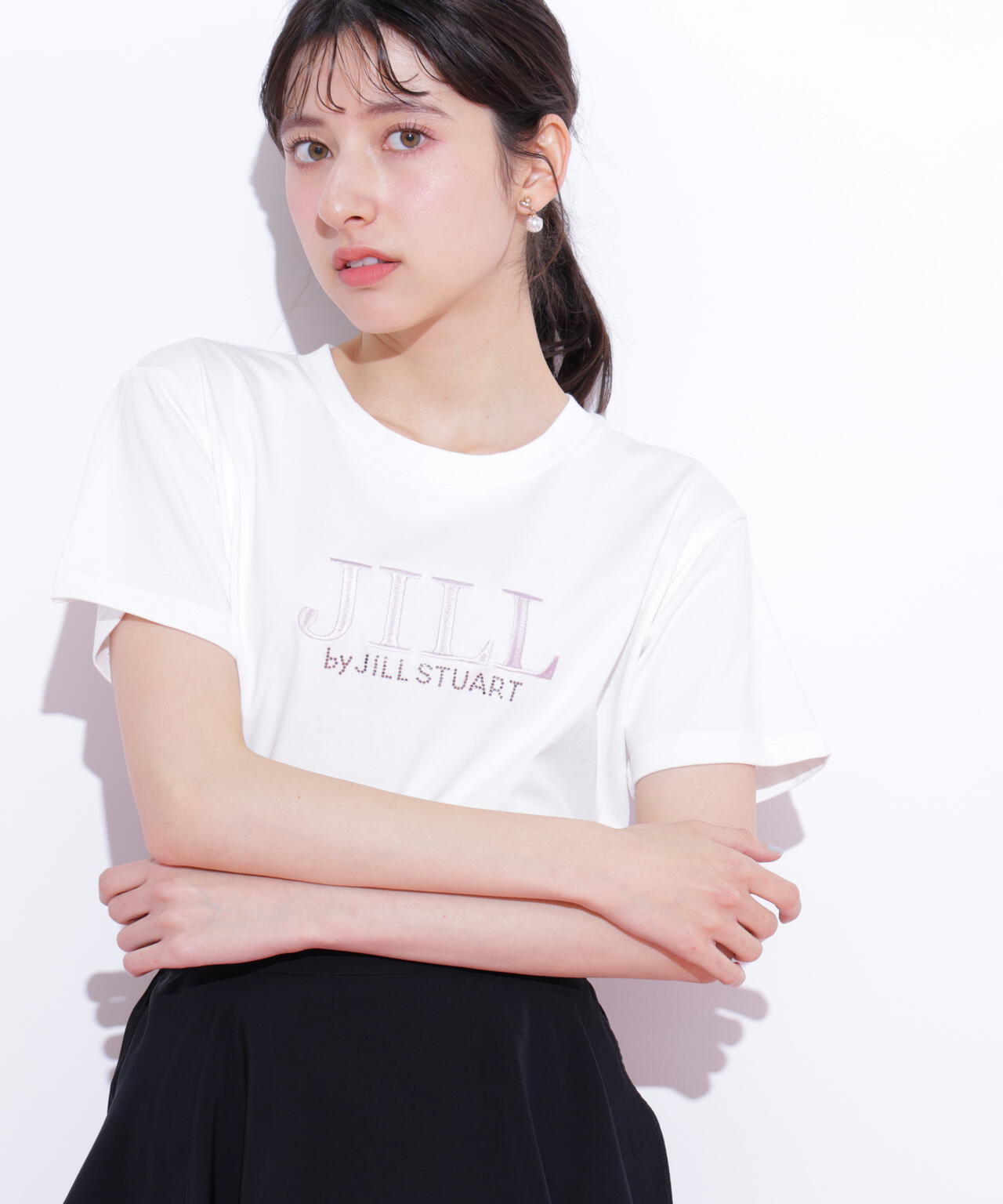 オーガニックコットン刺繍＆ホットフィットロゴTシャツ