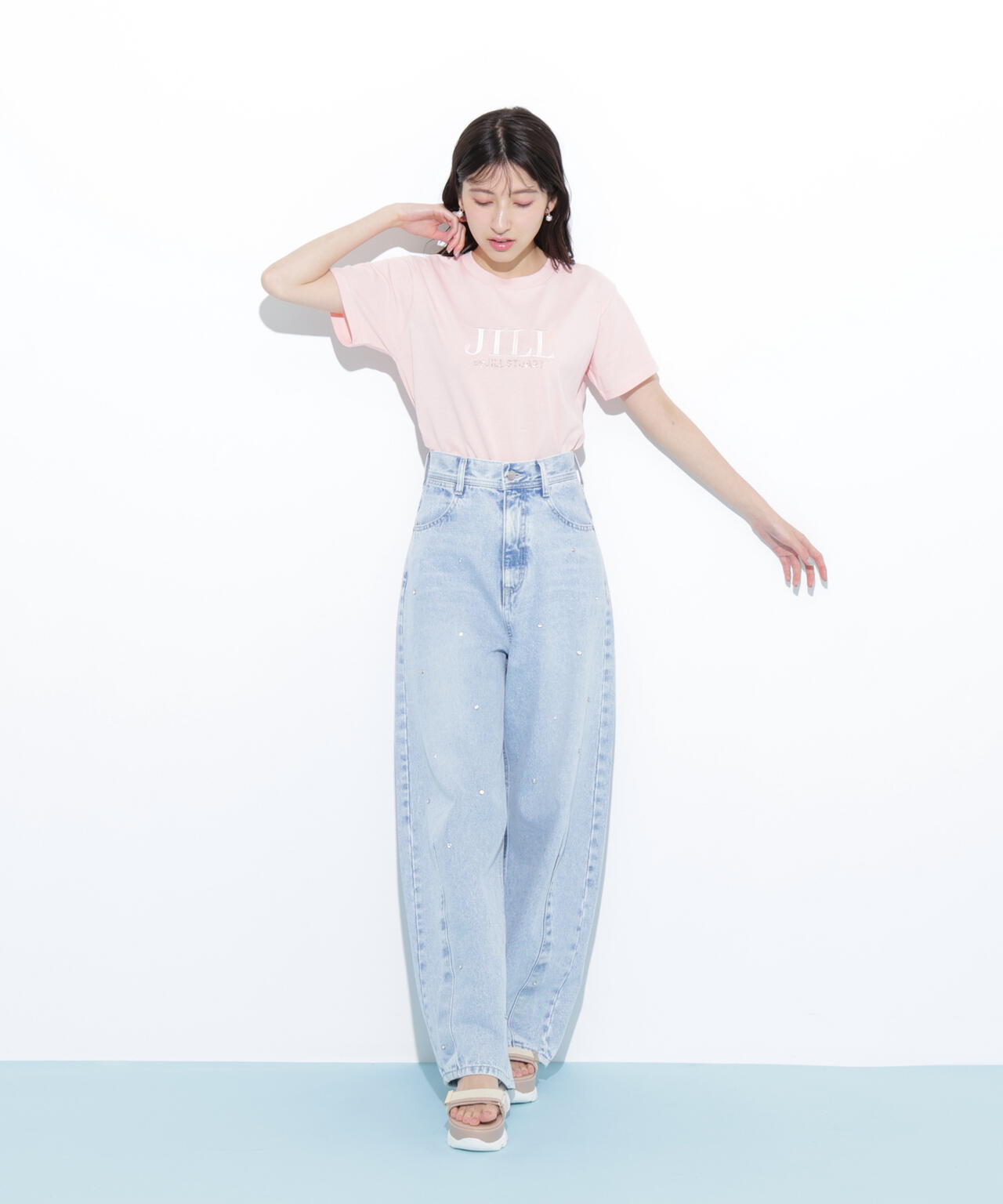 オーガニックコットン刺繍＆ホットフィットロゴTシャツ