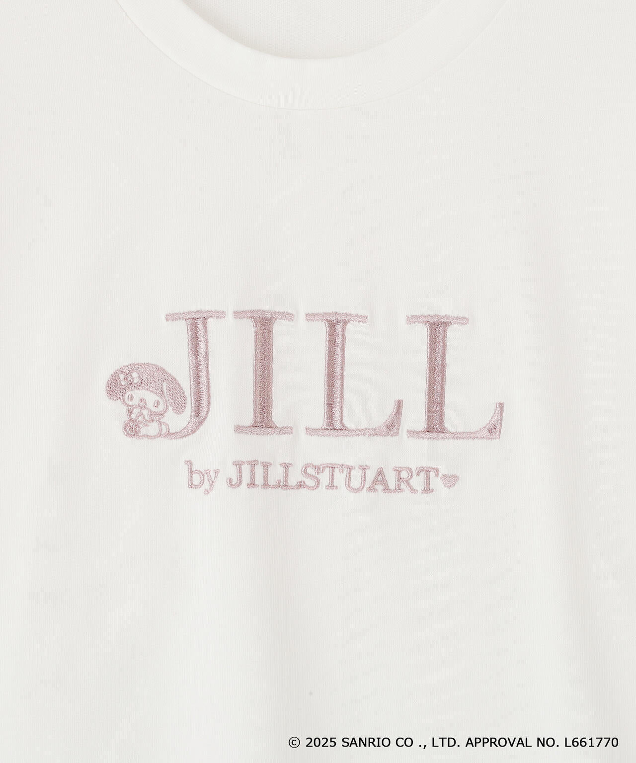 ＜マイメロディ＆クロミコラボ＞オーガニックコットン刺繍ロゴTシャツ