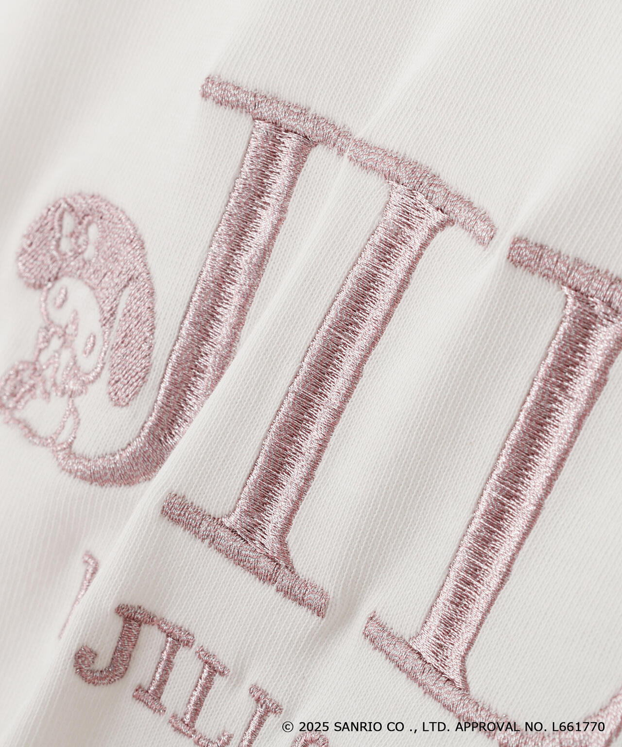 ＜マイメロディ＆クロミコラボ＞オーガニックコットン刺繍ロゴTシャツ