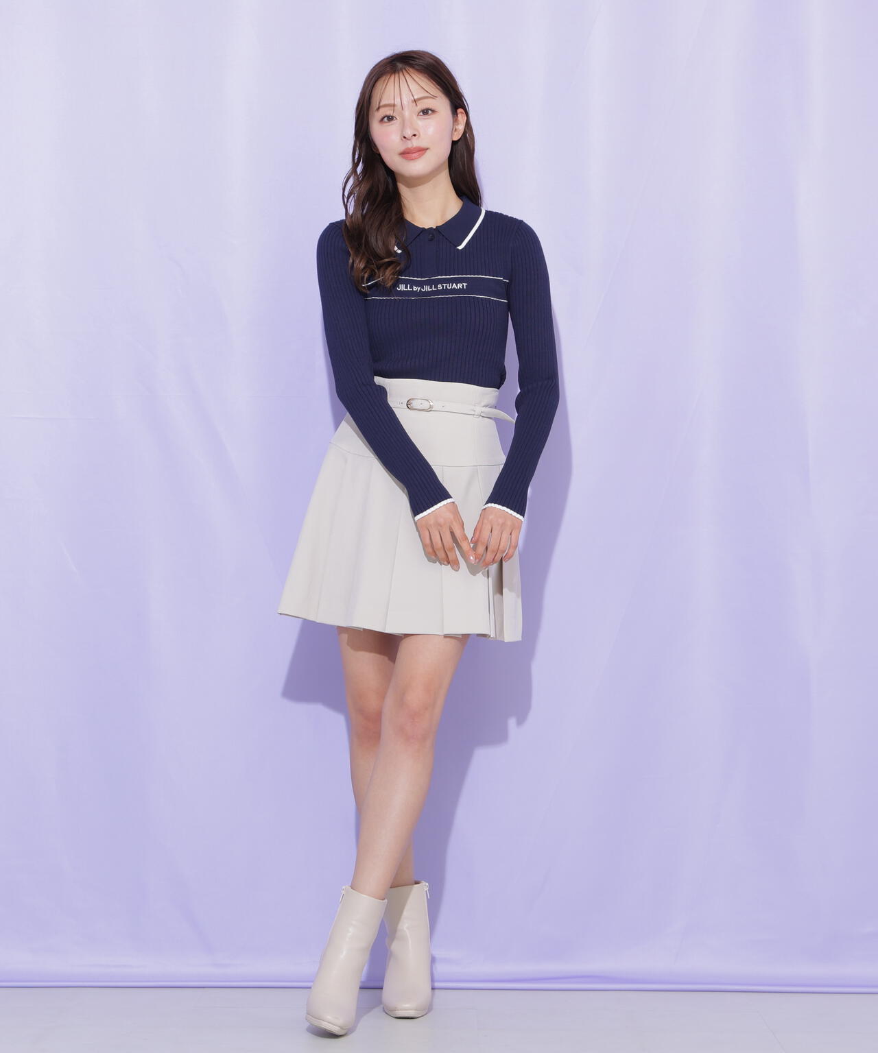 セットアップ対応プリーツミニスカート
