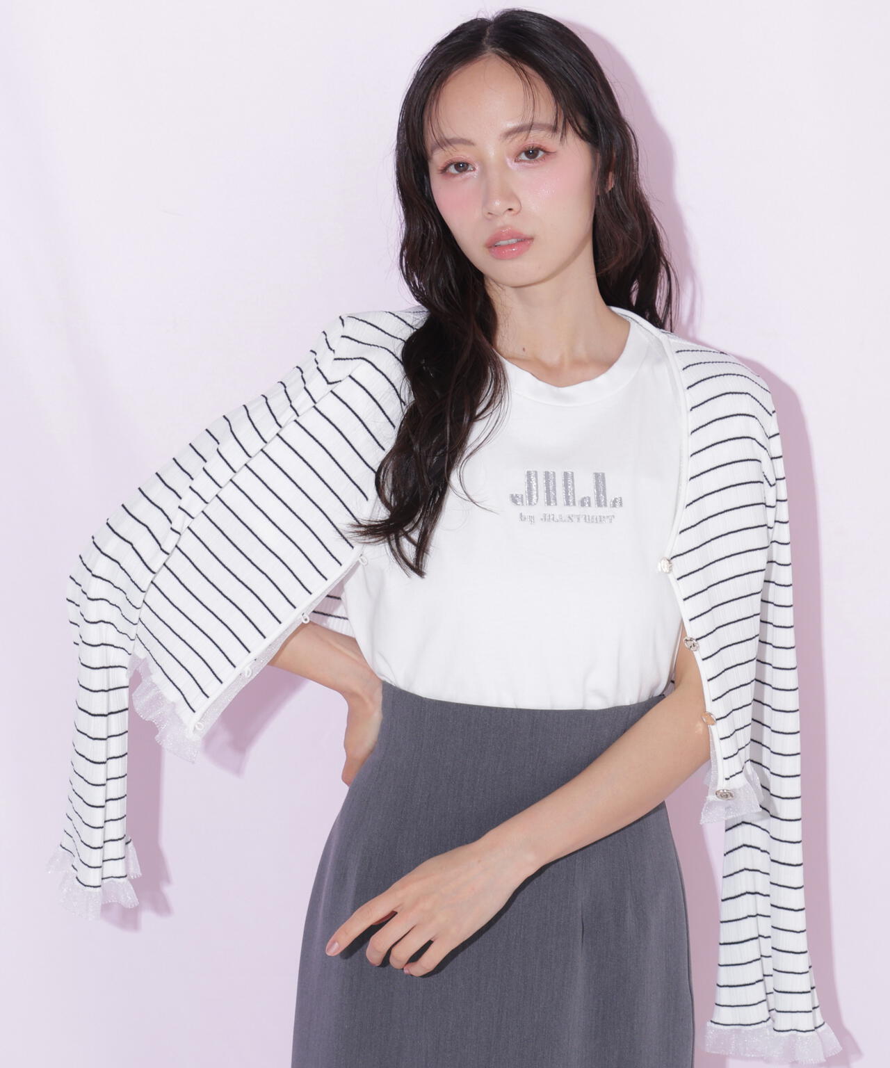 刺繍ロゴTシャツオーガニックコットン