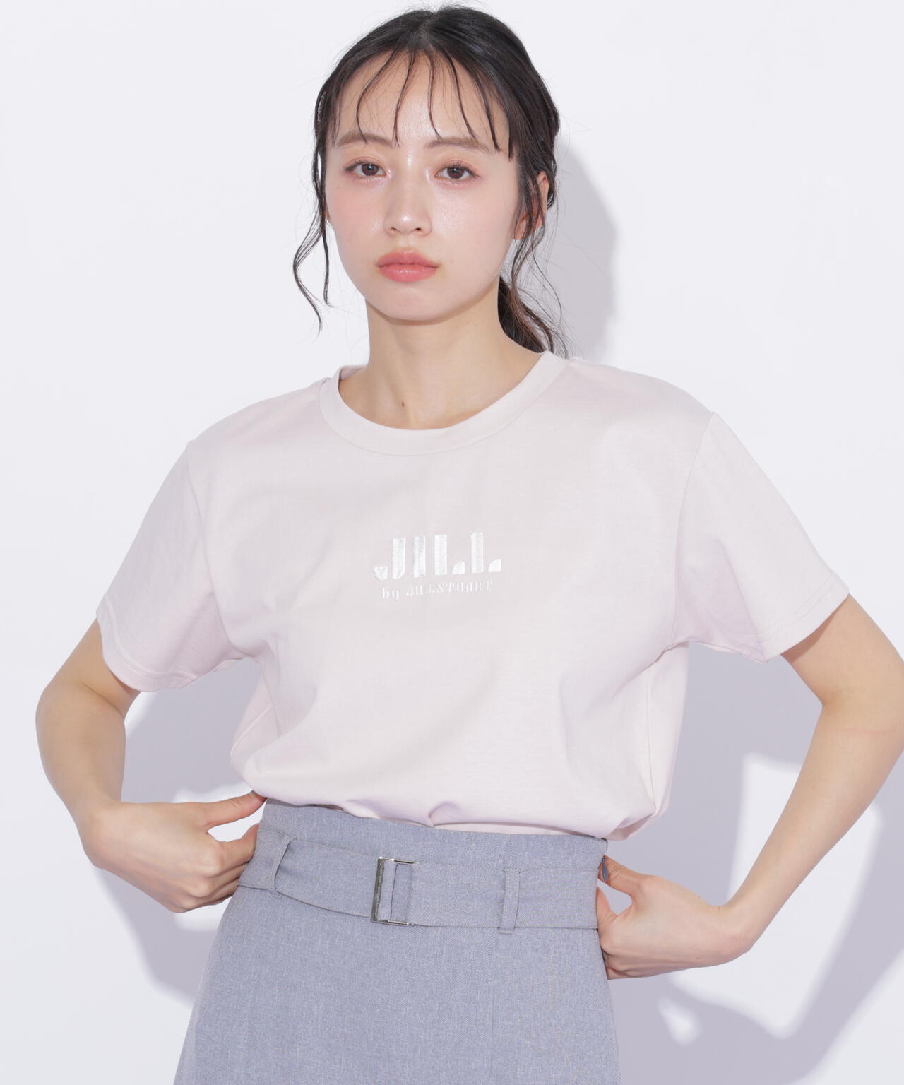 刺繍ロゴTシャツオーガニックコットン