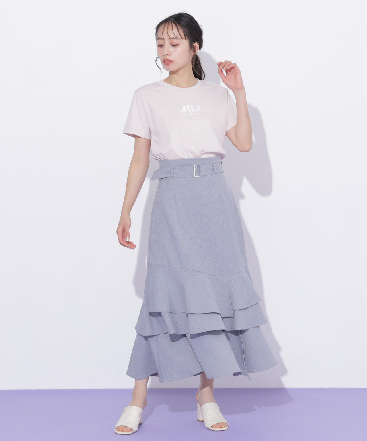 刺繍ロゴTシャツオーガニックコットン