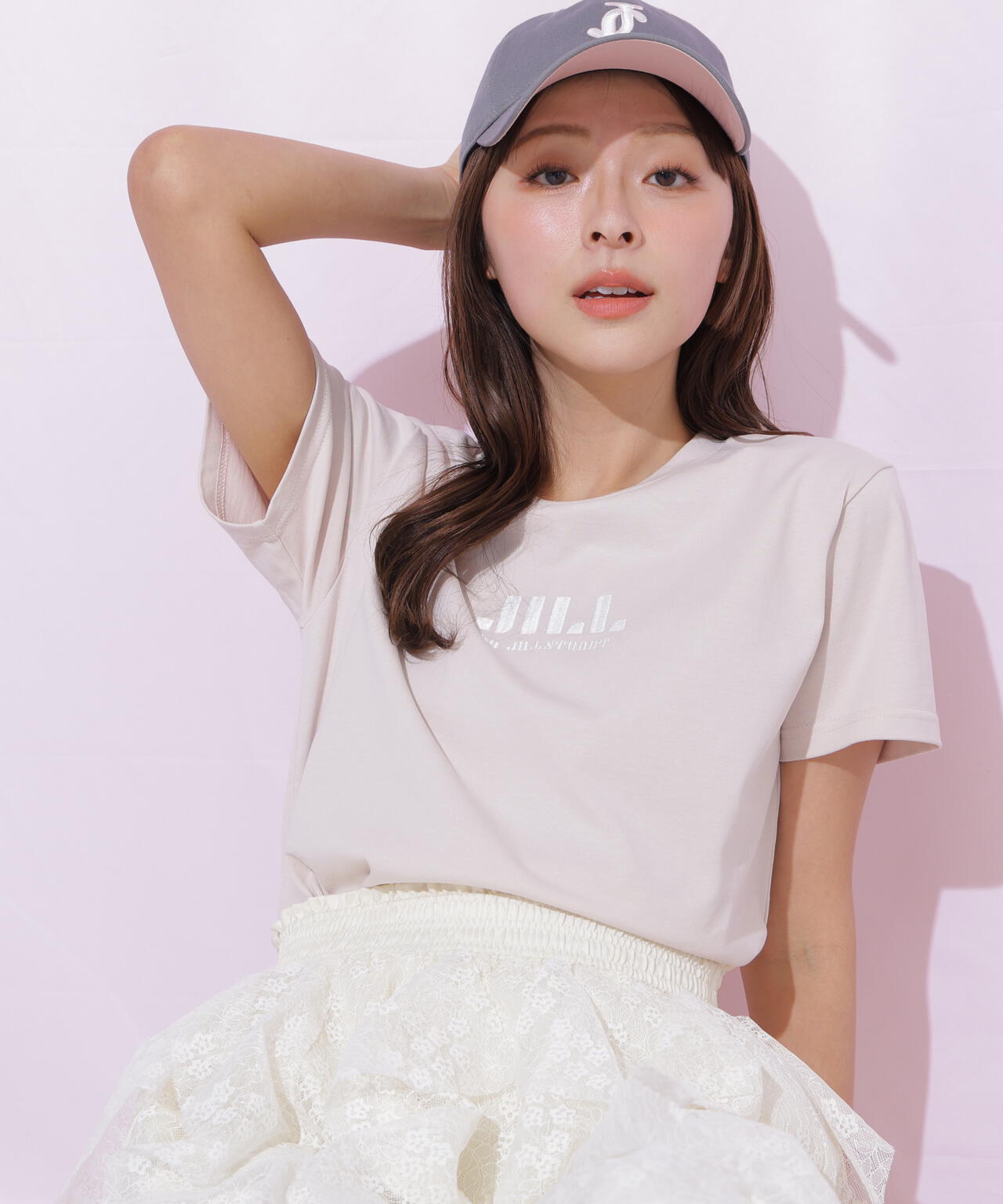 刺繍ロゴTシャツオーガニックコットン