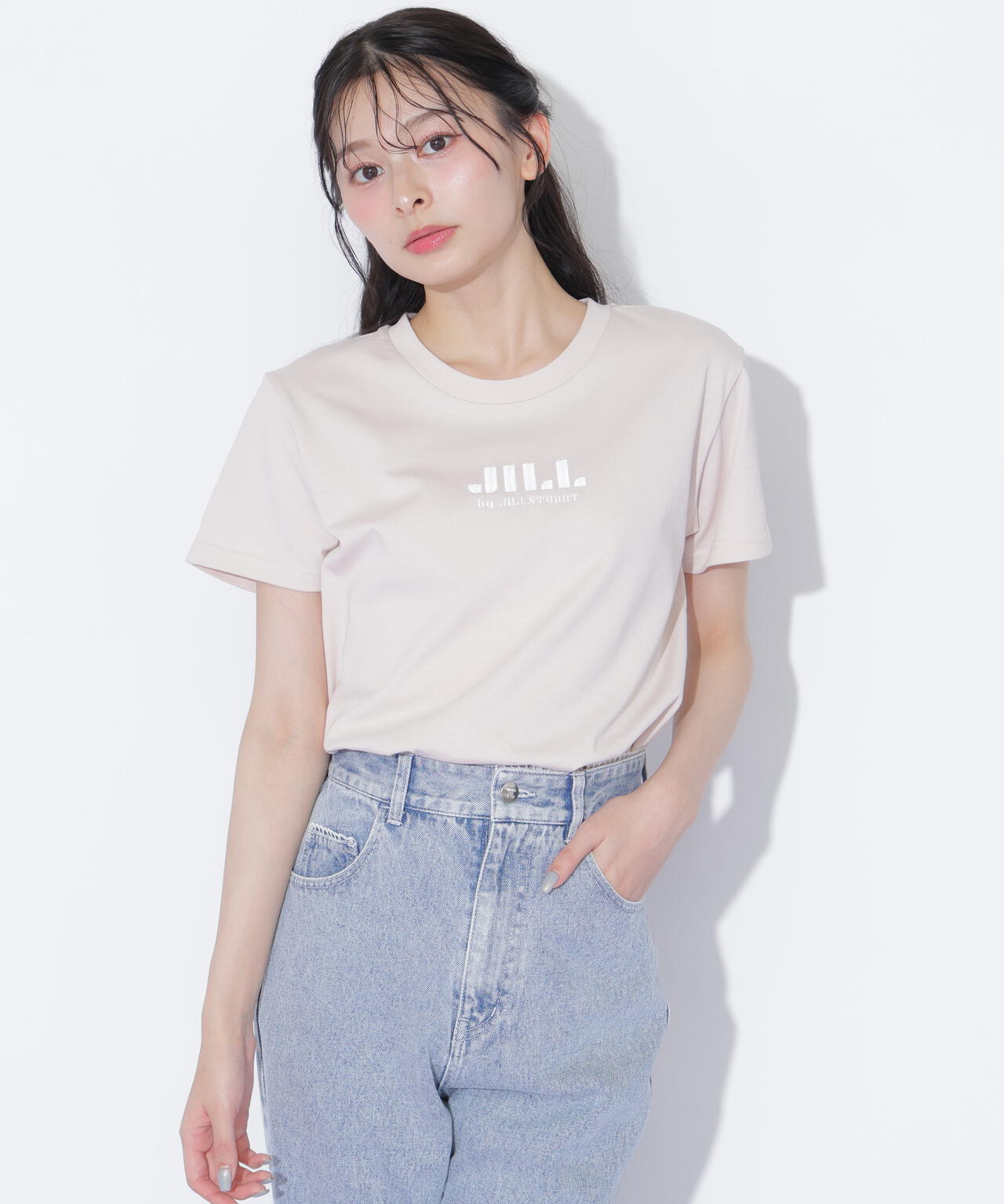 刺繍ロゴTシャツオーガニックコットン