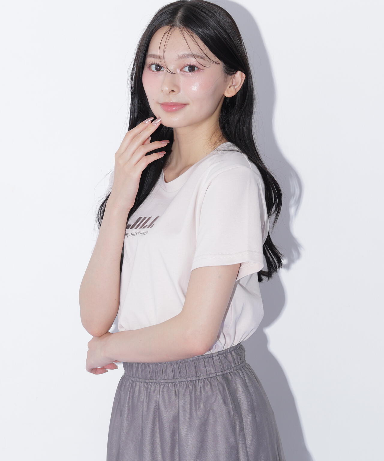 刺繍ロゴTシャツオーガニックコットン