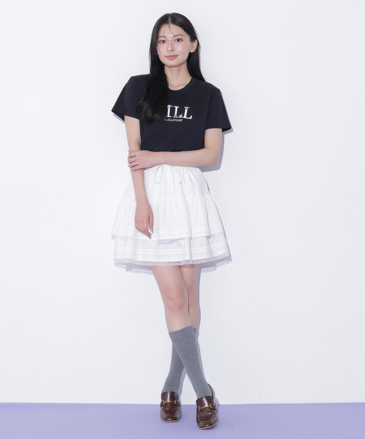 オーガニックコットンビジューロゴTシャツ
