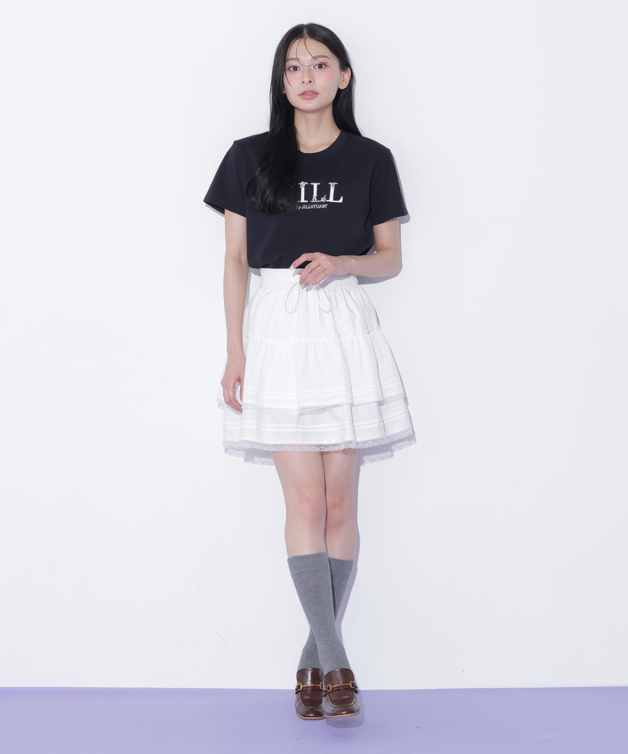 オーガニックコットンビジューロゴTシャツ